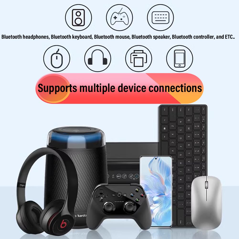 Garogyi Usb Bluetooth 5.4 Adapter For Pc Supports Windows 11/10/8.1/7,Plug & Play On Windows11/10, Mini 5.4+Edr Bluetooth Dongle