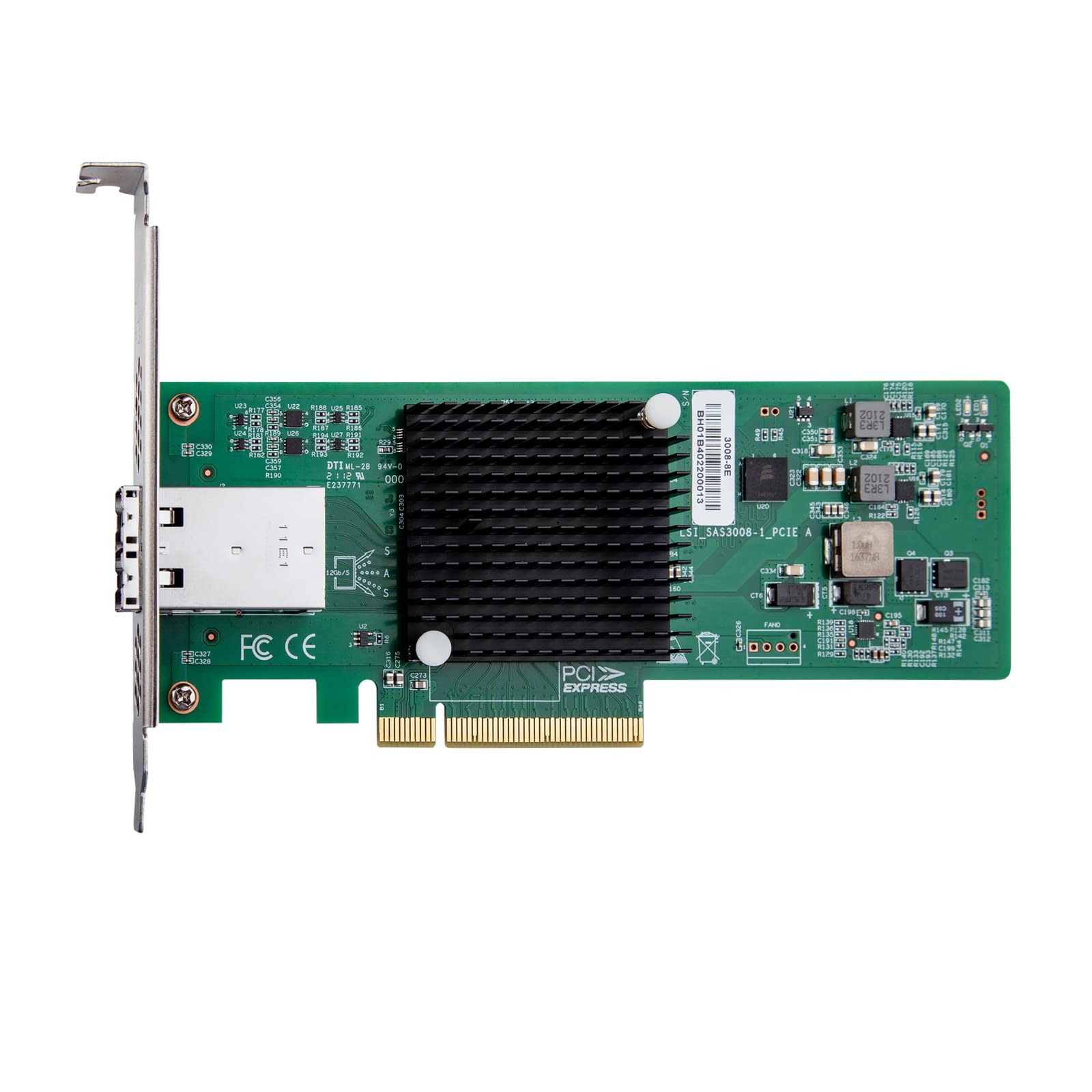 12G External Pcie Controller Card, Sas/Sata Hba Card, Broadcom'S Sas 3008 Chip, Pci Express 3.0 X8, 2X Mini Sas Sff 8644 Ports,S