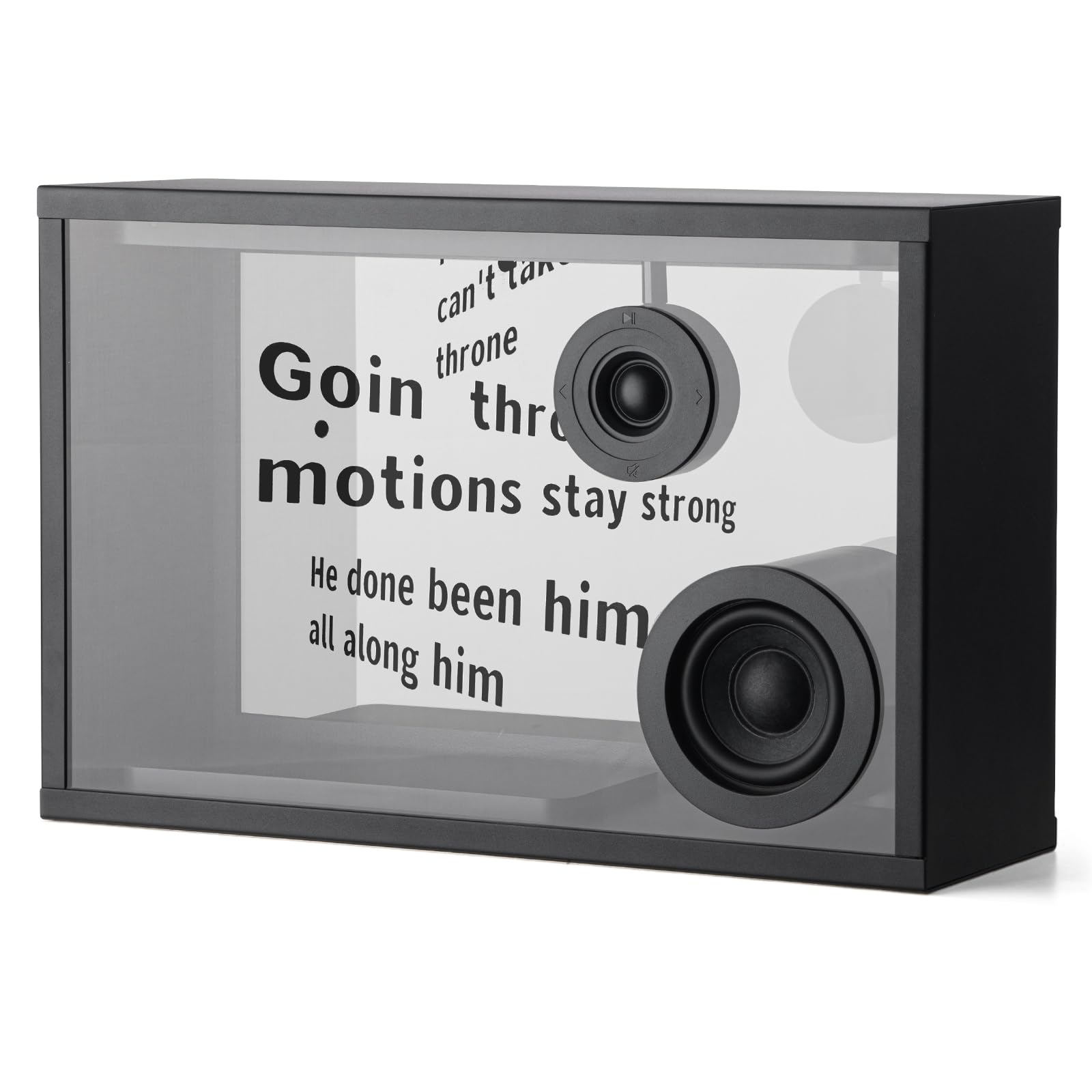 Arktronic Transparent Bluetooth Speaker, Dynamic Hovering Lyrics, Compatible with Spotify, Apple Music, Multiple Sound Effects, 