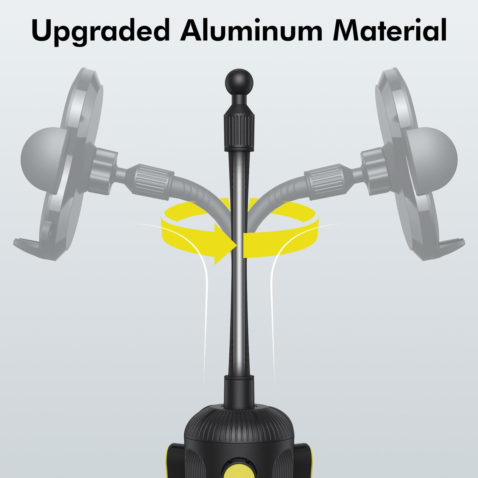 Welvath Cup Phone Holder For Car With Adjustable Long Gooseneck, Car Mount Cup Cell Phone Holders For Your Car Truck Golf Cart A