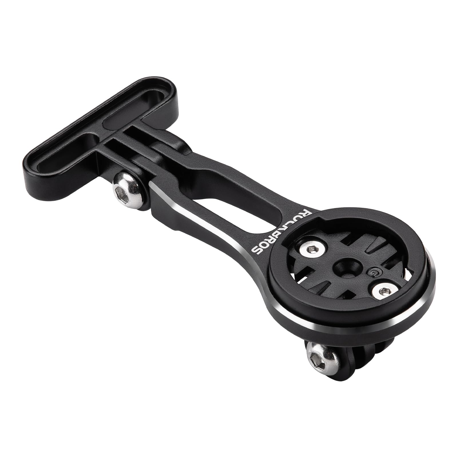 Rockbros Out Front Bike Computer Mount Mini Bike Computer Mount Aluminum Integrated Bicycle Computer Mount Cycling Computer Mount Compatible With Garmin, Bryton, Go Pro