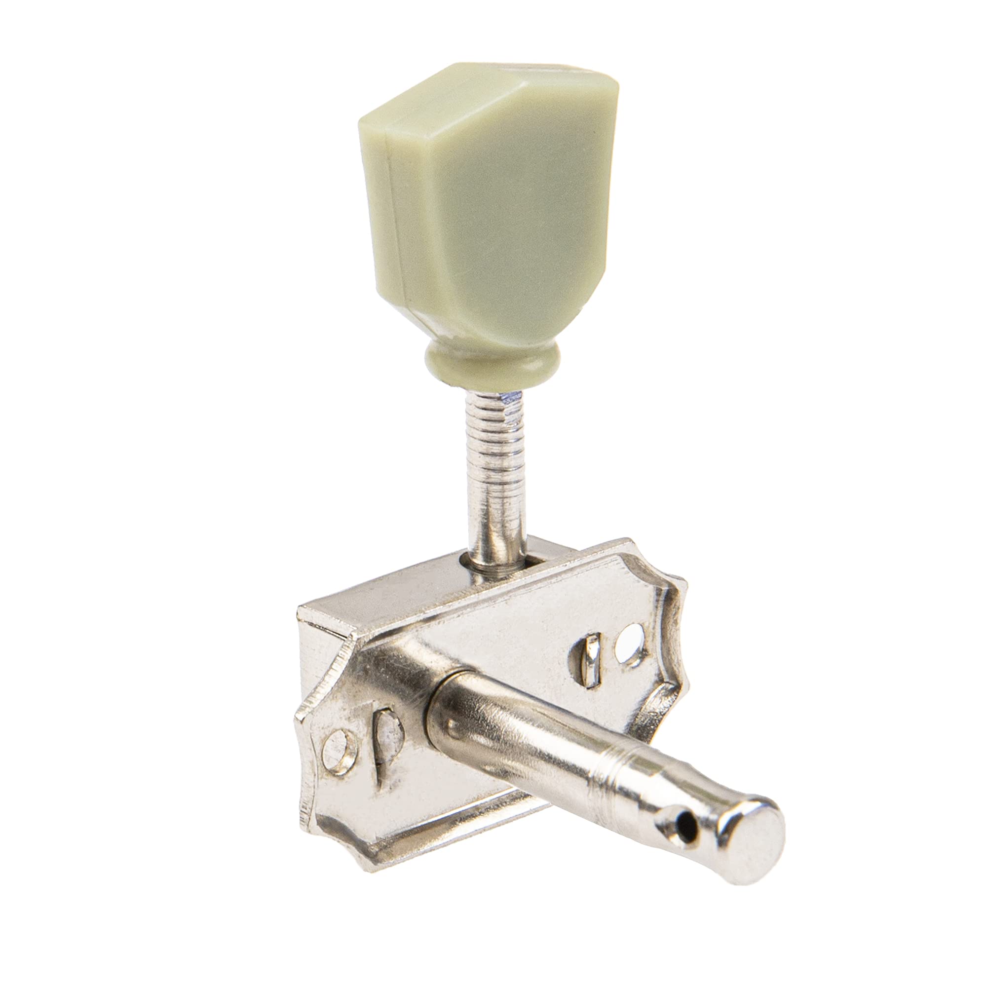 6Pcs Yootones Vintage Style Guitar Tuning Pegs Machine Head Tuners 3L3R Compatible With Les Paul Epiphone Guitar Parts (Silver)