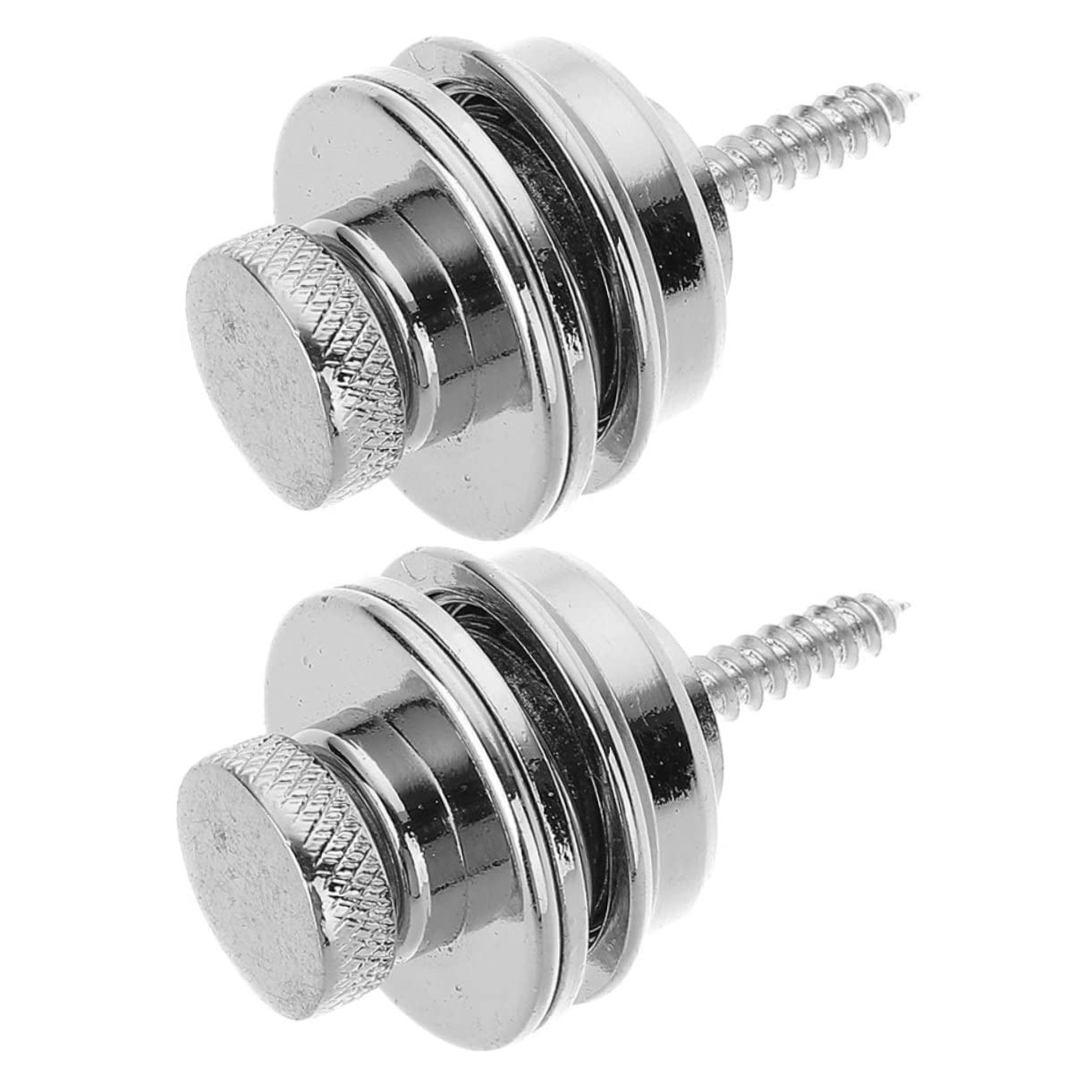 VANZACK 2pcs Metal Guitar Strap Locks Alloy Strap Retainer Buttons for Electric Acoustic Bass Guitars Easy Installation  Design
