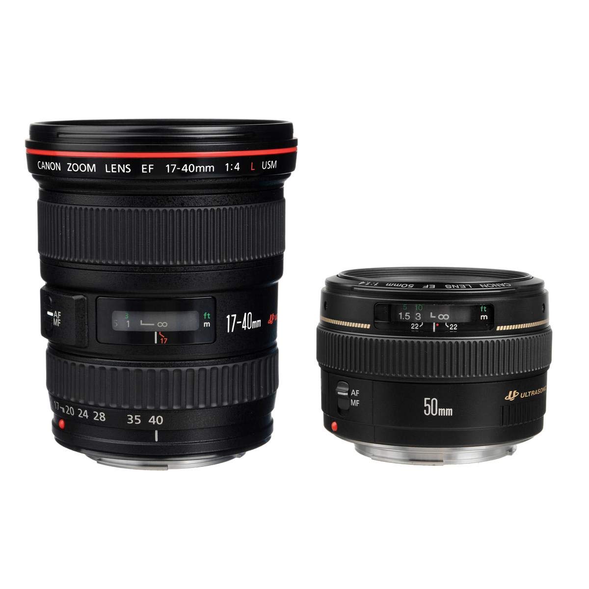 Canon Advanced Two Lens Kit with 50mm f/1.4 and 17 40mm f/4L Lenses Black