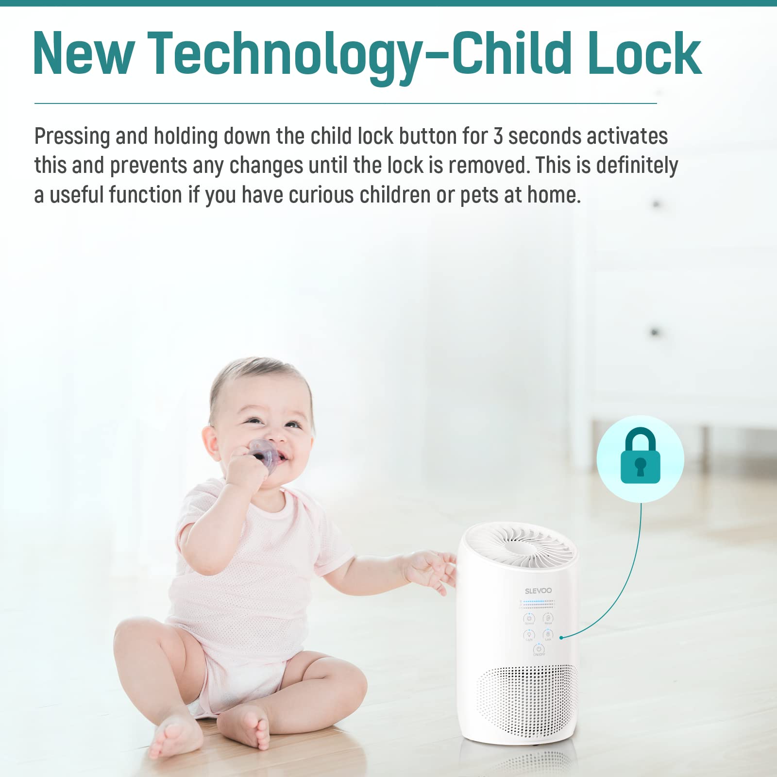 Slevoo Air Purifiers For Bedroom Pets In Home, 2023 New Upgrade H13 True Hepa Air Purifier With Fragrance Sponge, Effectively Cl