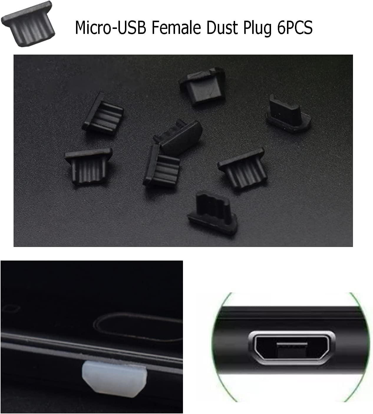 36 Pcs 6 Types Usb Anti Dust Cover Plugs, Silicone Soft Micro Usb Cap Port Protector, Usb Type C Dust Stopper, Anti Dust Cover P