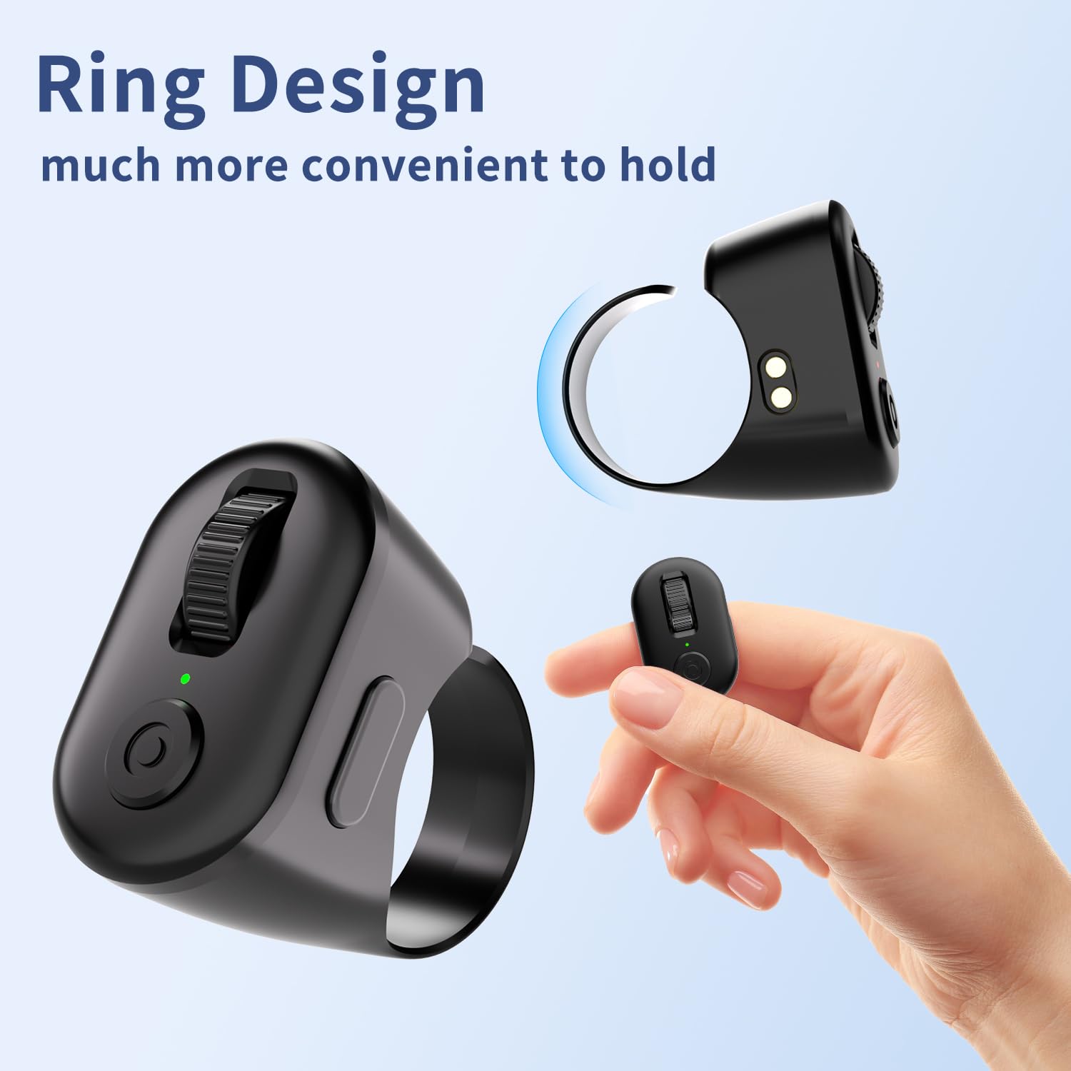 Kinmates Tiktok Scrolling Ring, Page Turner For Ipad & Android Tablet Ebook Reading, Bluetooth Connected, Remote Control For Iph
