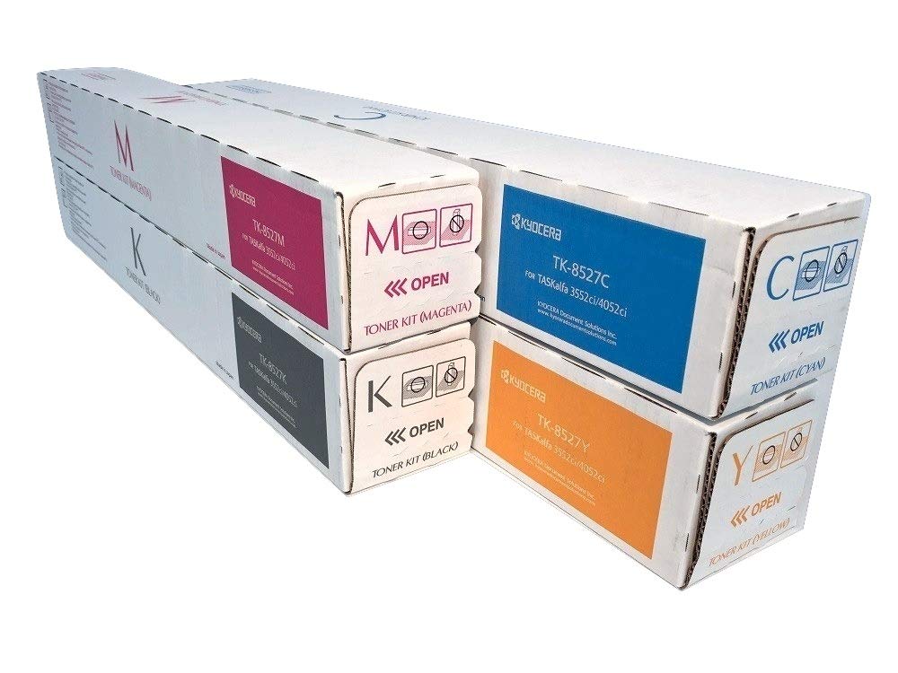 Kyocera TK8527 OEM Toner Set, B/C/M/Y