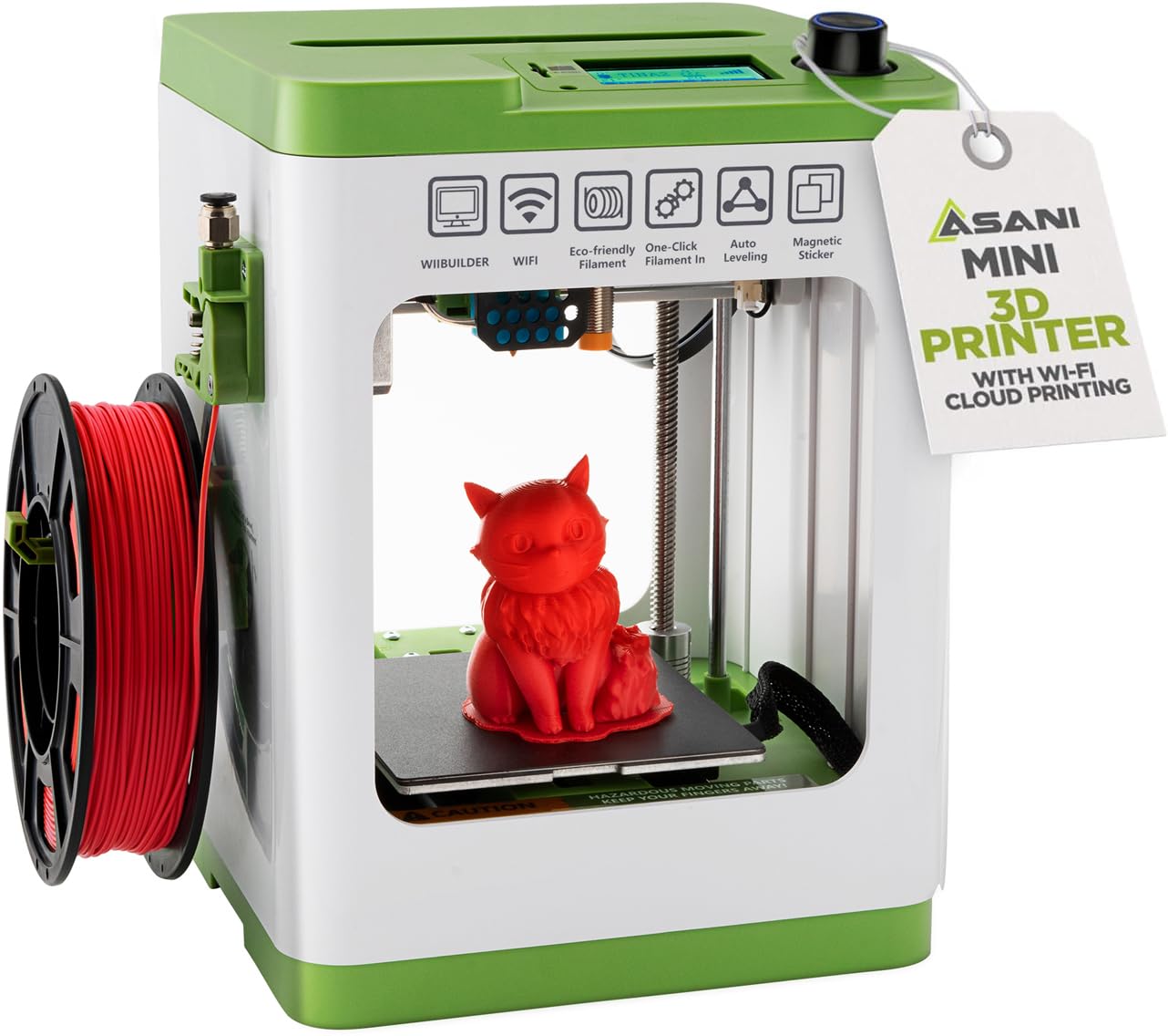 Fully Assembled Mini 3D Printer for Kids and Beginners - Complete Starter Kit with Auto Leveling 3D Printing Machine, 10M PLA Fi