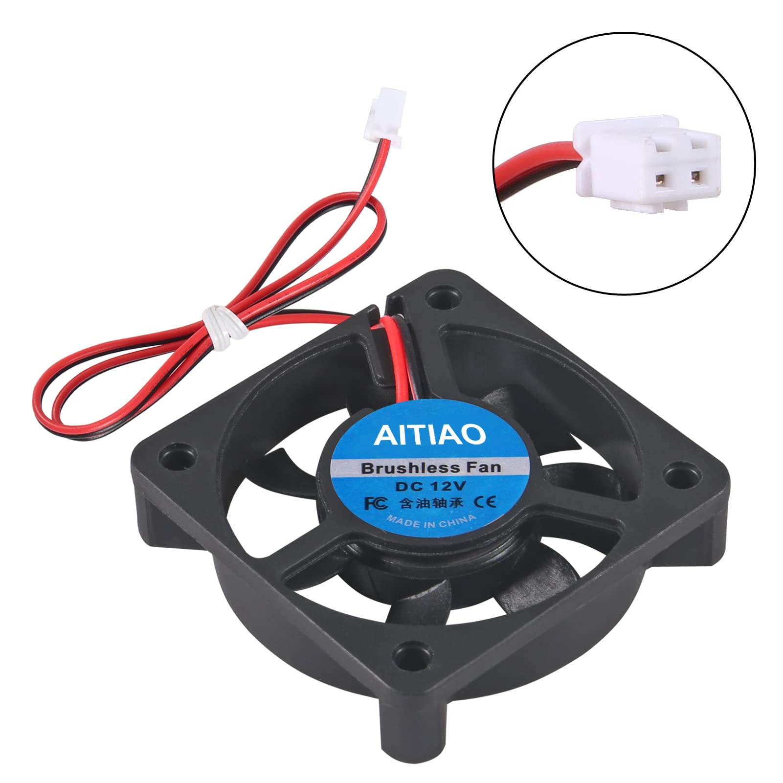 Aitiao 6Pcs 5010 Cooling Fan Dc 12V 50Mmx50Mmx10Mm Quiet Brushless Cooling Fan For 3D Printer Computer Case Fan Diy Cooling Vent