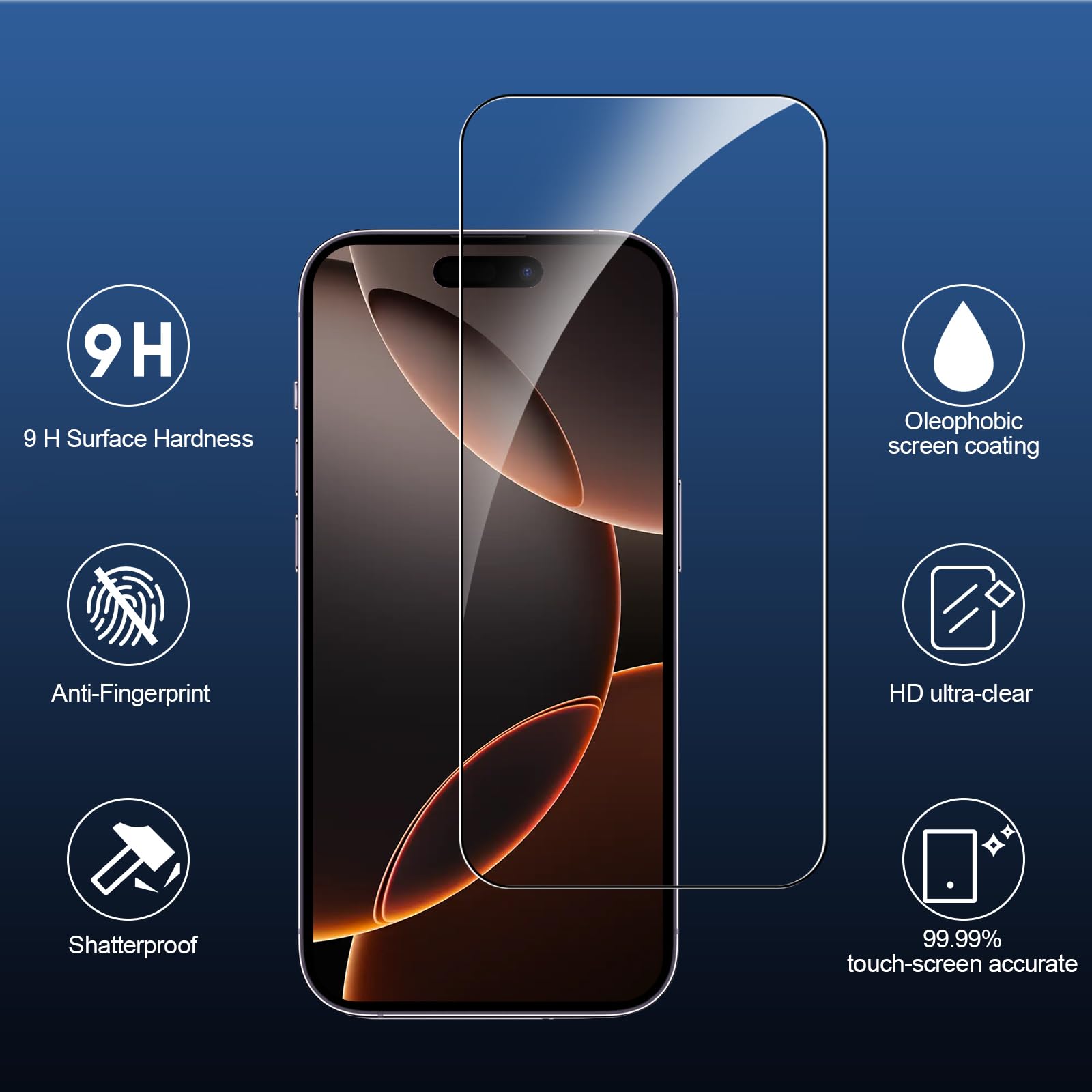 Sibeitu 3 Pack Screen Protector For Iphone 16 Pro Max With 3 Pack Camera Lens Tempered Glass Protector, 6.9 Inch Hd Clear Glass