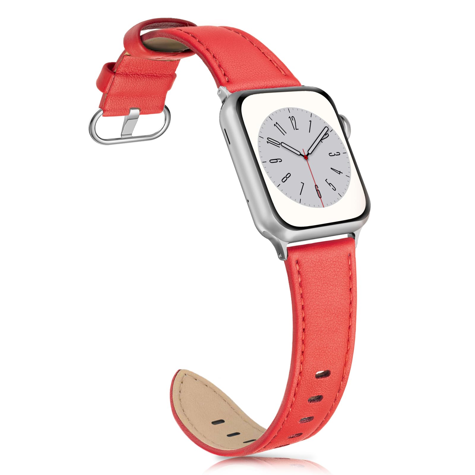 Swees Leather Bands Compatible With Apple Watch Bands 41Mm 40Mm 38Mm Women Men, Genuine Leather Bands Replacement Strap For Appl