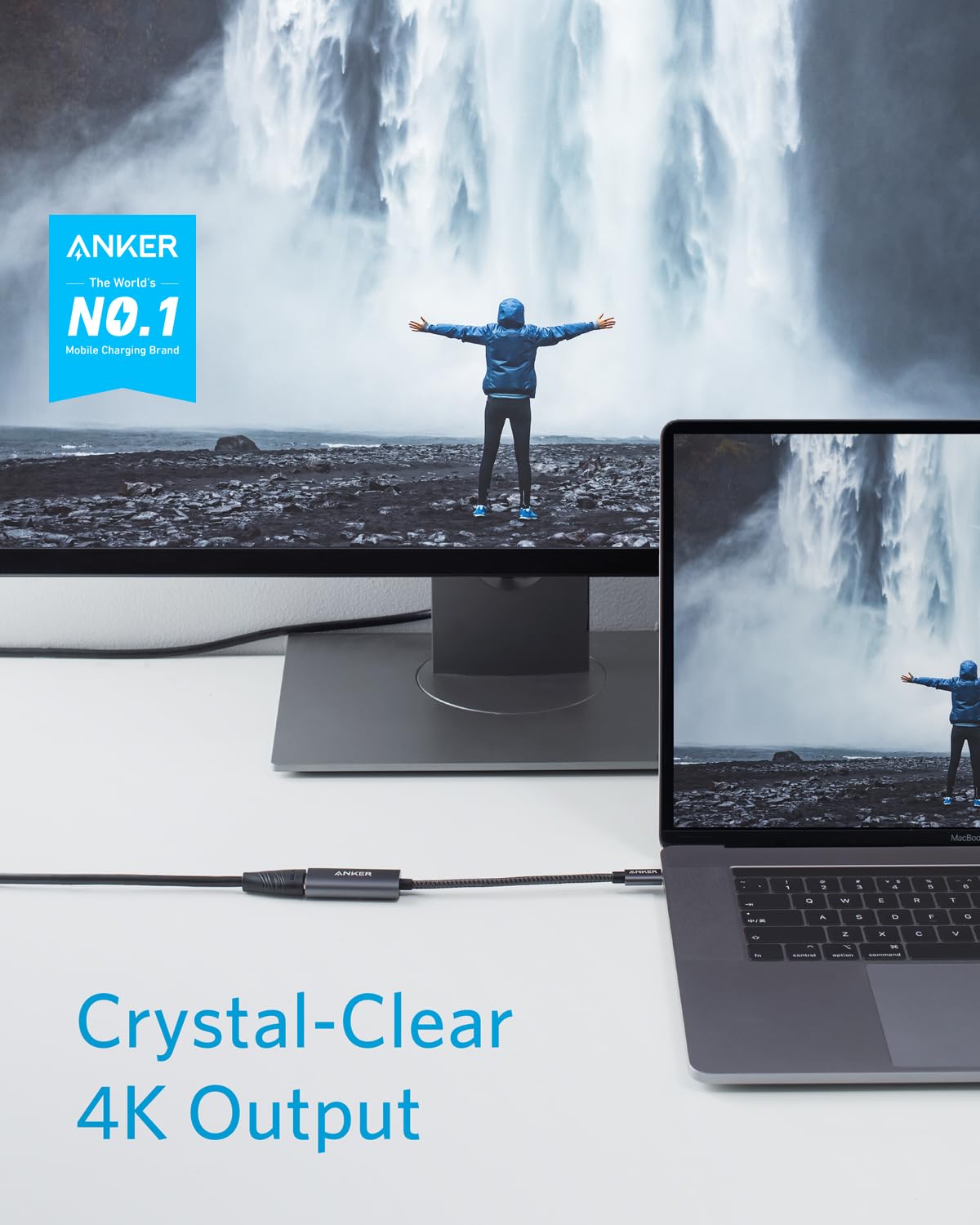 Anker Usb C To Hdmi Adapter (4K@60Hz), 310 Usb C Adapter (4K Hdmi), Aluminum, Portable, For Macbook Pro, Air, Ipad Pro, Pixelboo