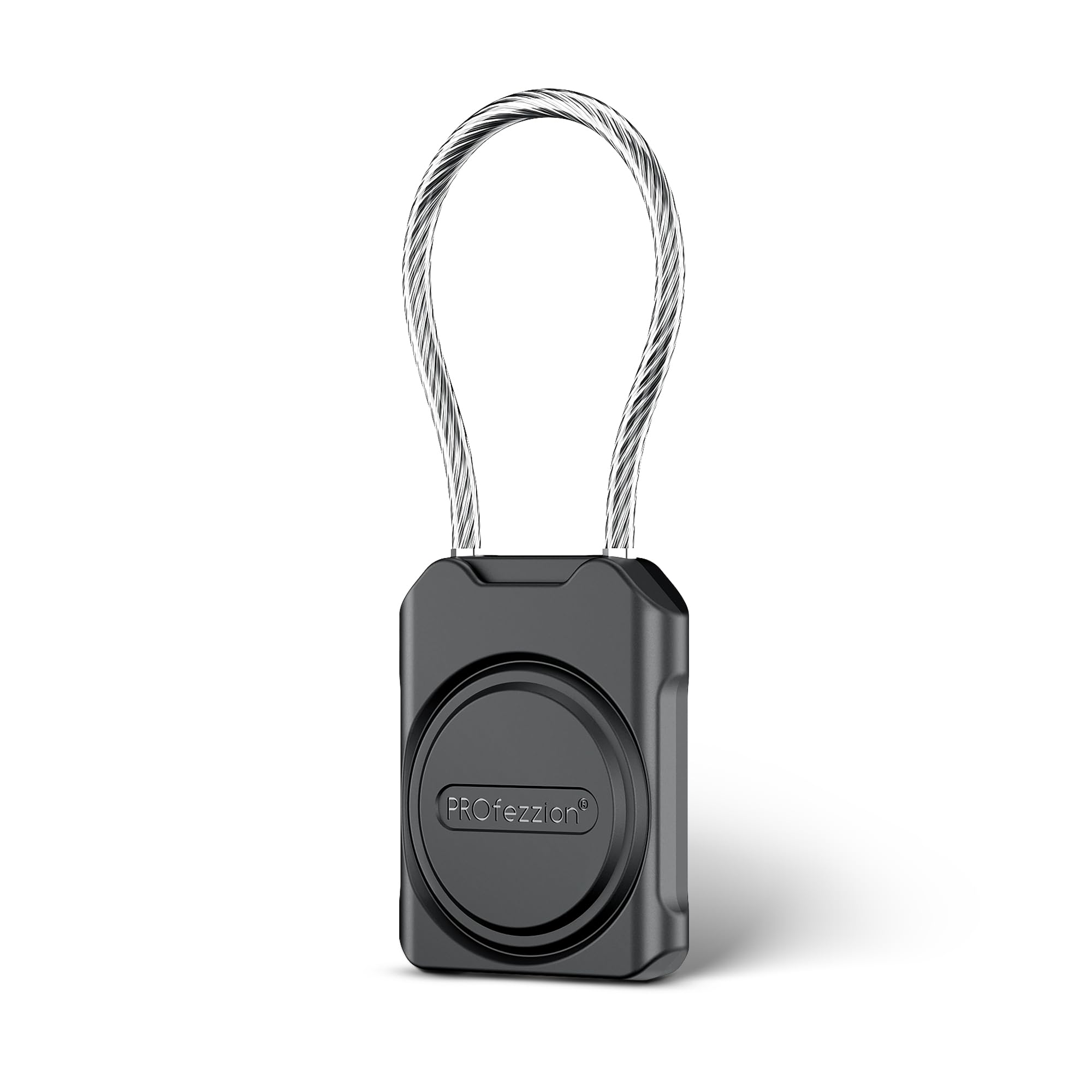 Profezzion Secure Airtag Holder With Metal Wire Cable For Luggage, Ipx8 Waterproof Hard Shell Hidden Air Tag Case With Allen Key