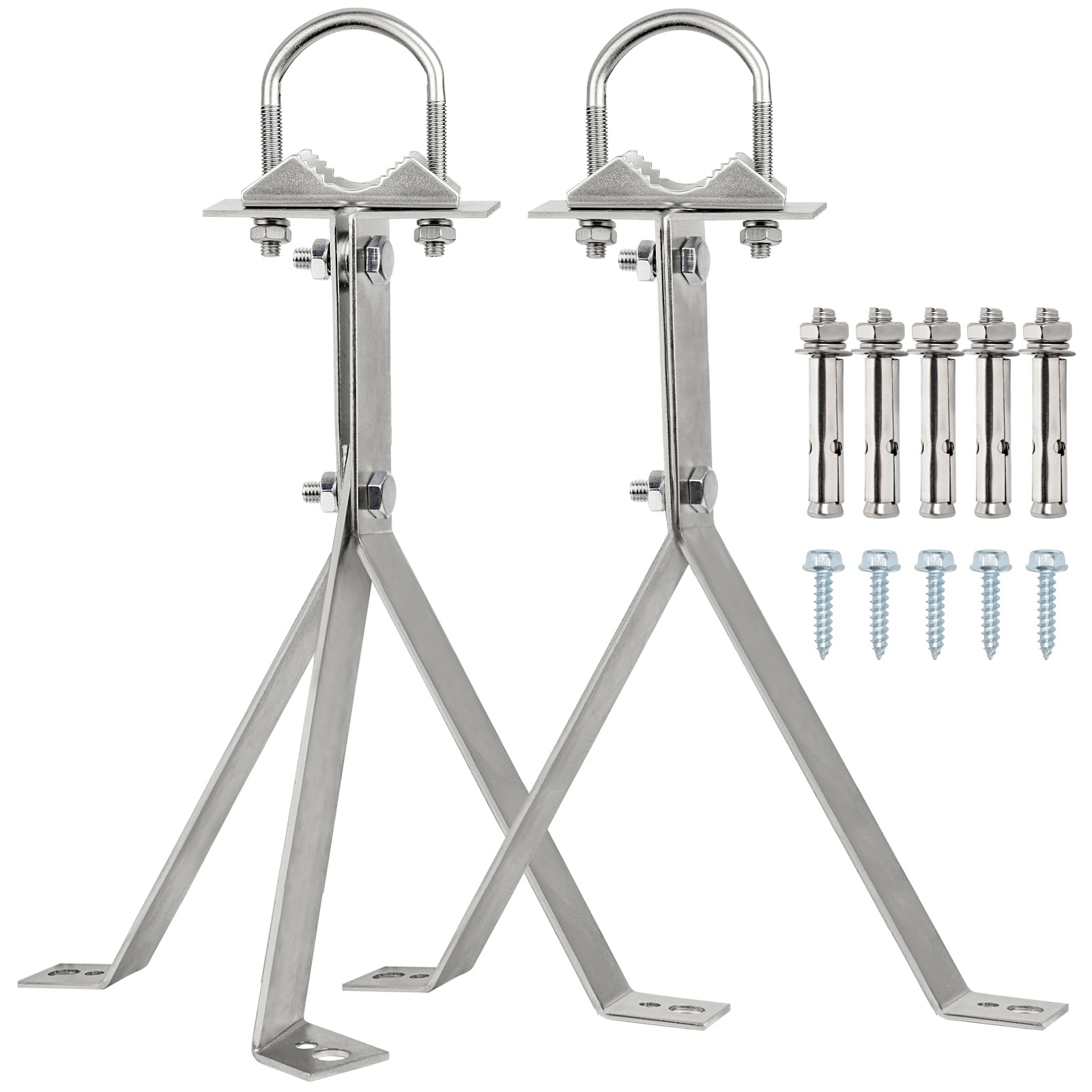 Xrds Rf Antenna Wall Mount 16 Inch Heavy Duty Stand Off Wall Mast Mount Windproof Antenna Mounting Bracket (2 Leg + 3 Leg)