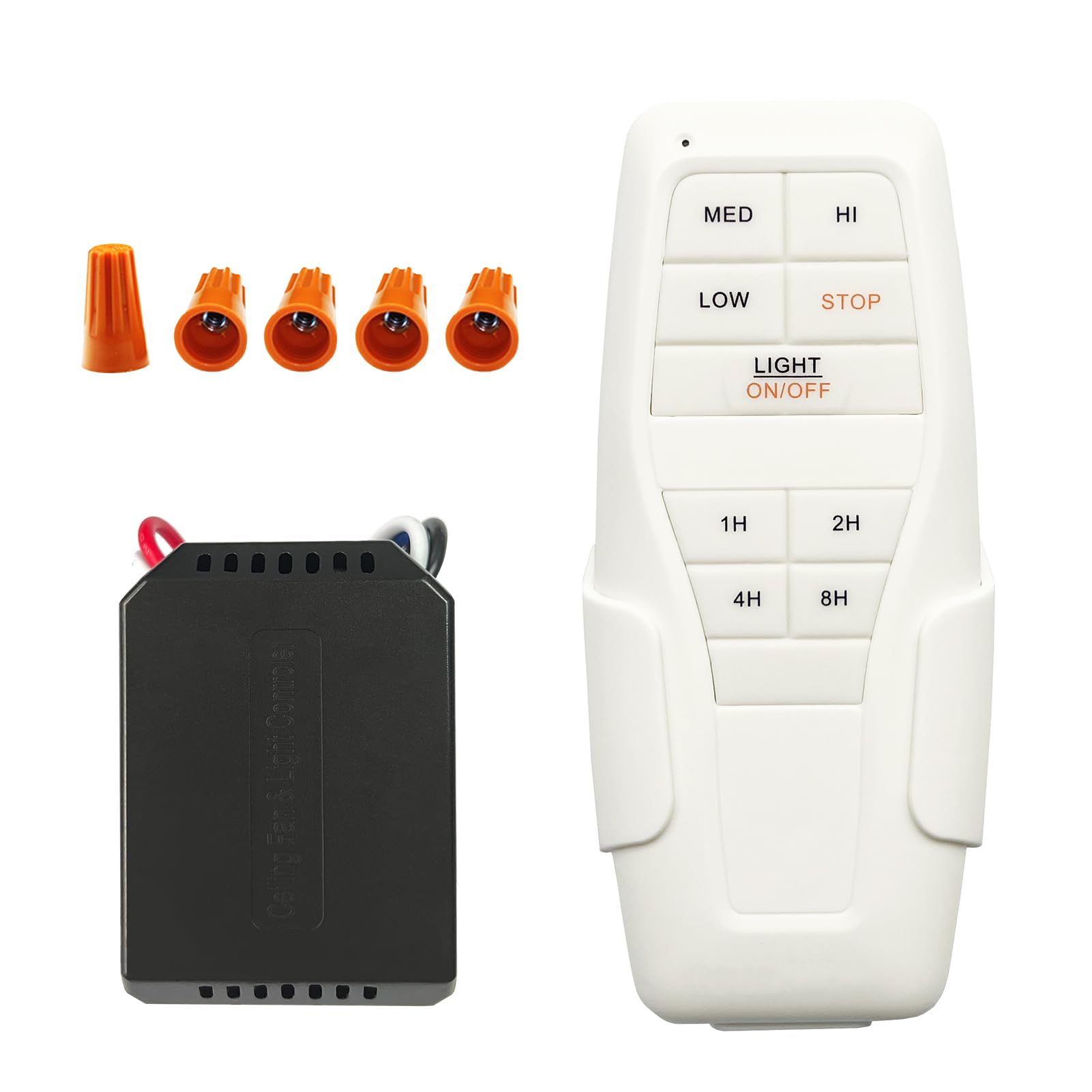 Ceiling Fan Remote Control Kit, Small Size and Universal Fan Remote, Speed, Timing and Light 3 in 1 Wireless Control, Compatible