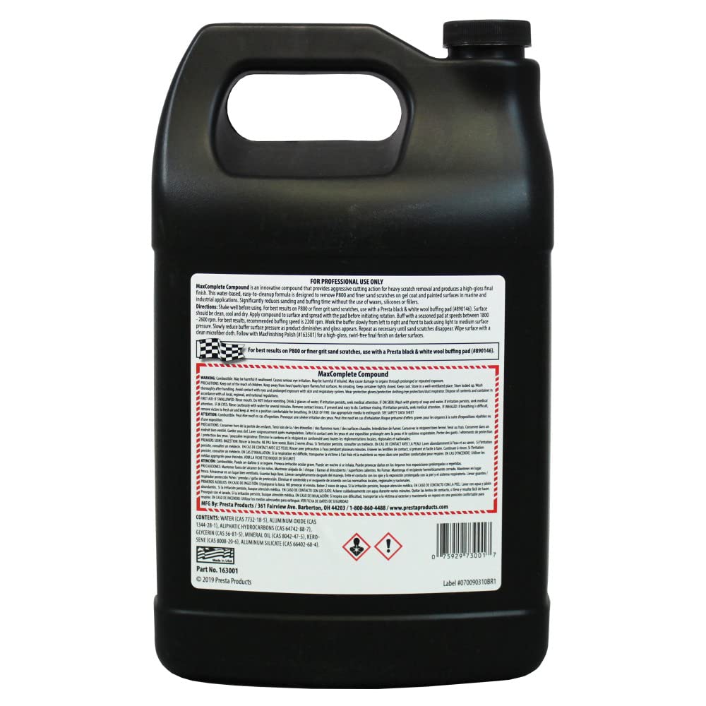 Presta Maxcomplete Compound 1 Gallon (163001),WBAUVB07F2S5MZ5