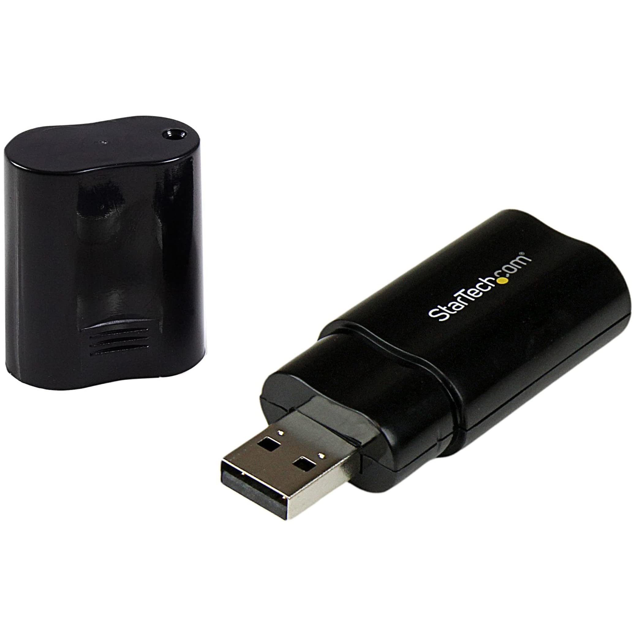 Startech.Com Usb Sound Card   3.5Mm Audio Adapter   External Sound Card   Black   External Sound Card, Taa (Icusbaudiob)