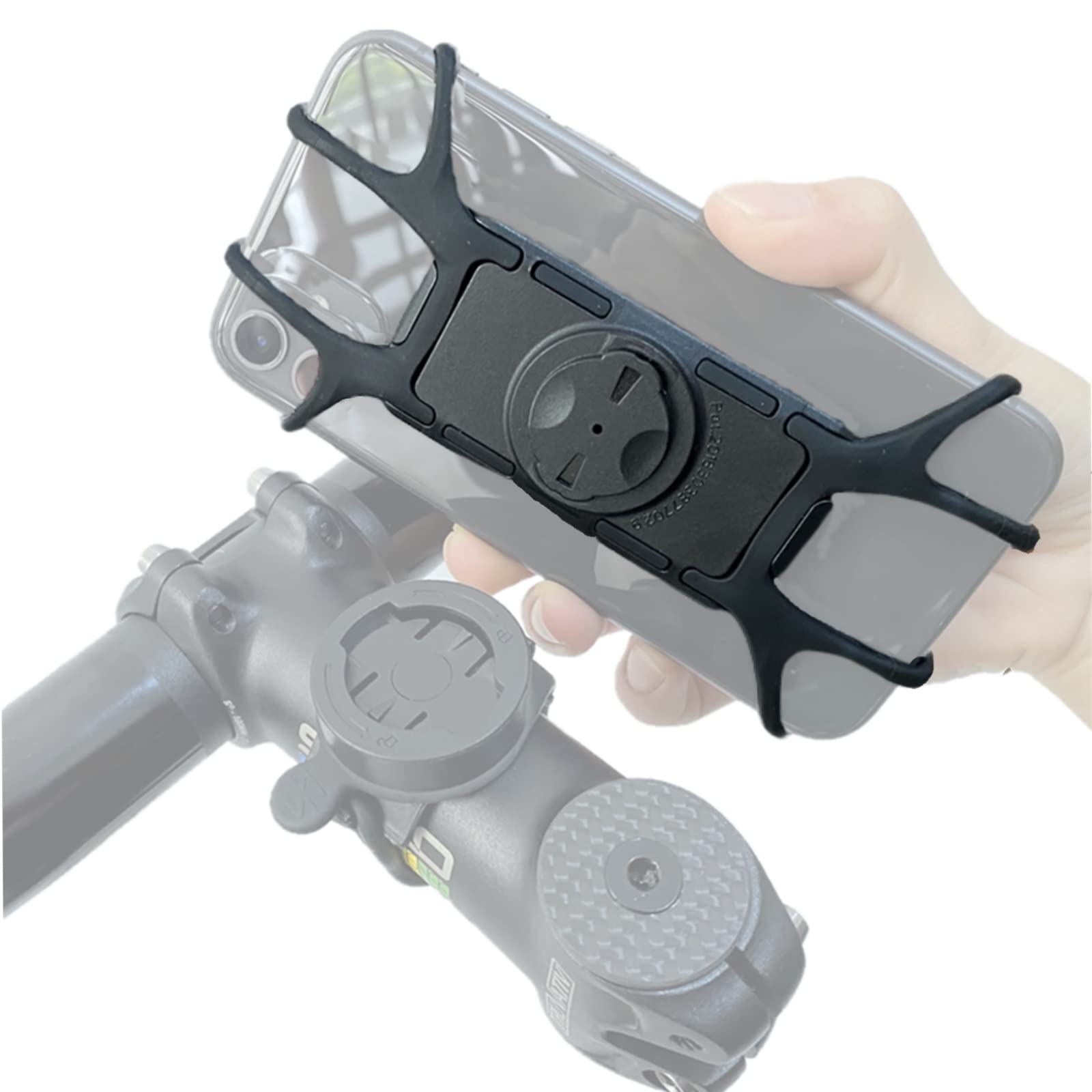 Nelbons Bike Phone Holder Compatible With Most Phones,Compatible With Garmi N Bicycle Bracket Mount Adapter,Detachable Universal