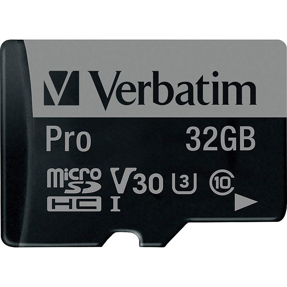 Verbatim 32Gb Pro 600X Microsdhc Memory Card With Adapter, Uhs I U3 Class 10