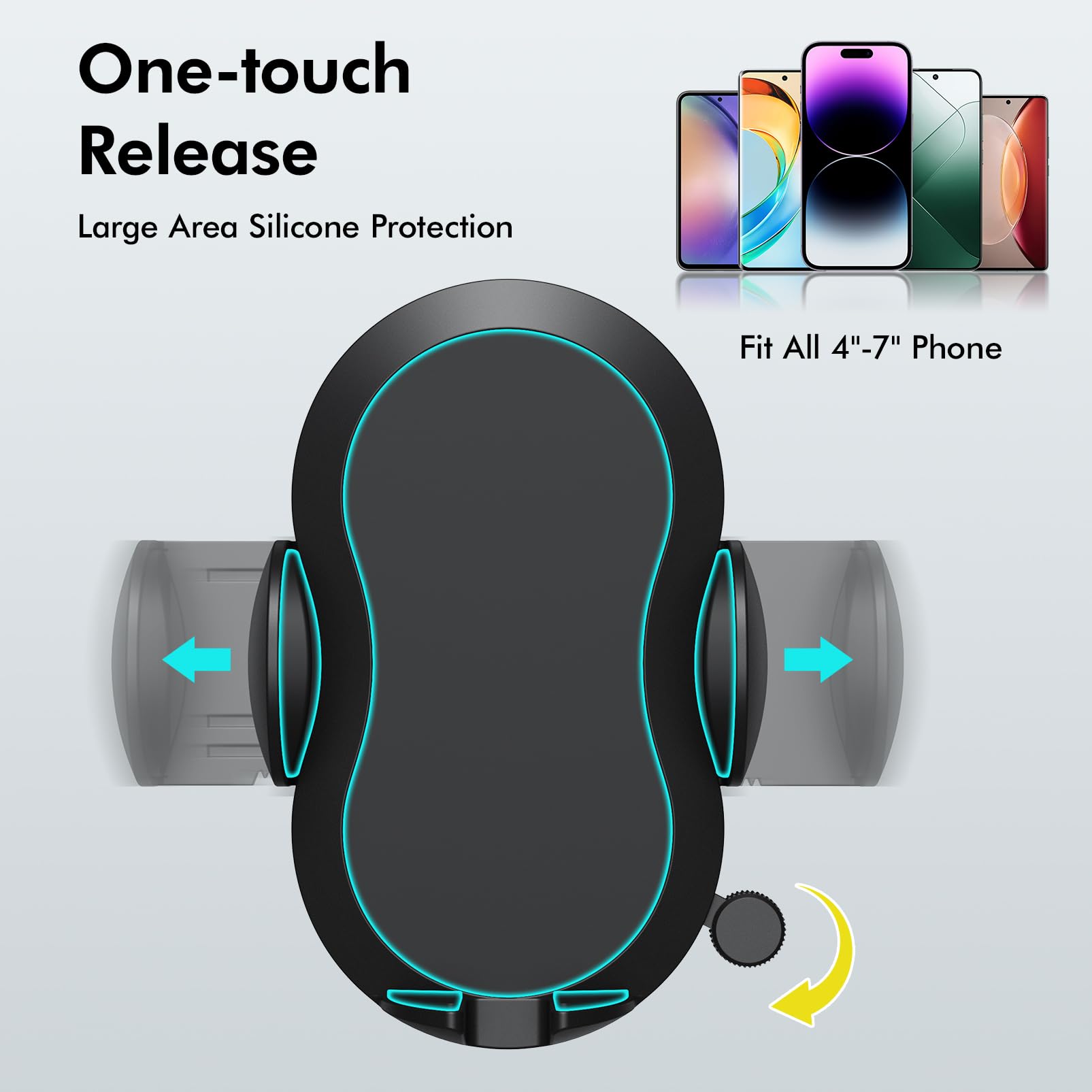 Welvath Cup Phone Holder For Car With Adjustable Long Gooseneck, Car Mount Cup Cell Phone Holders For Your Car Truck Golf Cart A