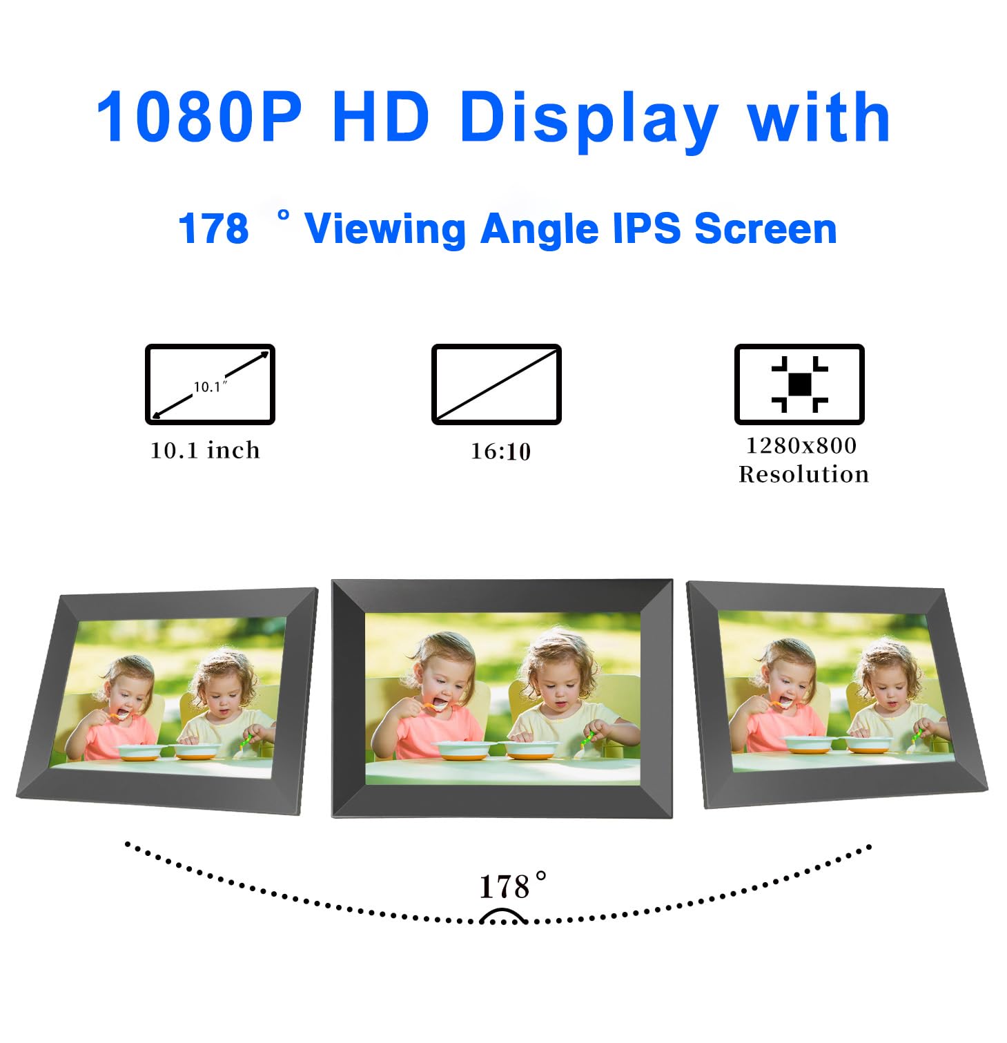 32Gb Frameo Digital Frame Wifi Digital Picture Frames Load From Phone,Frameo 10.1 Inch Smart Wifi Digital Photo Frame,1280X800 H