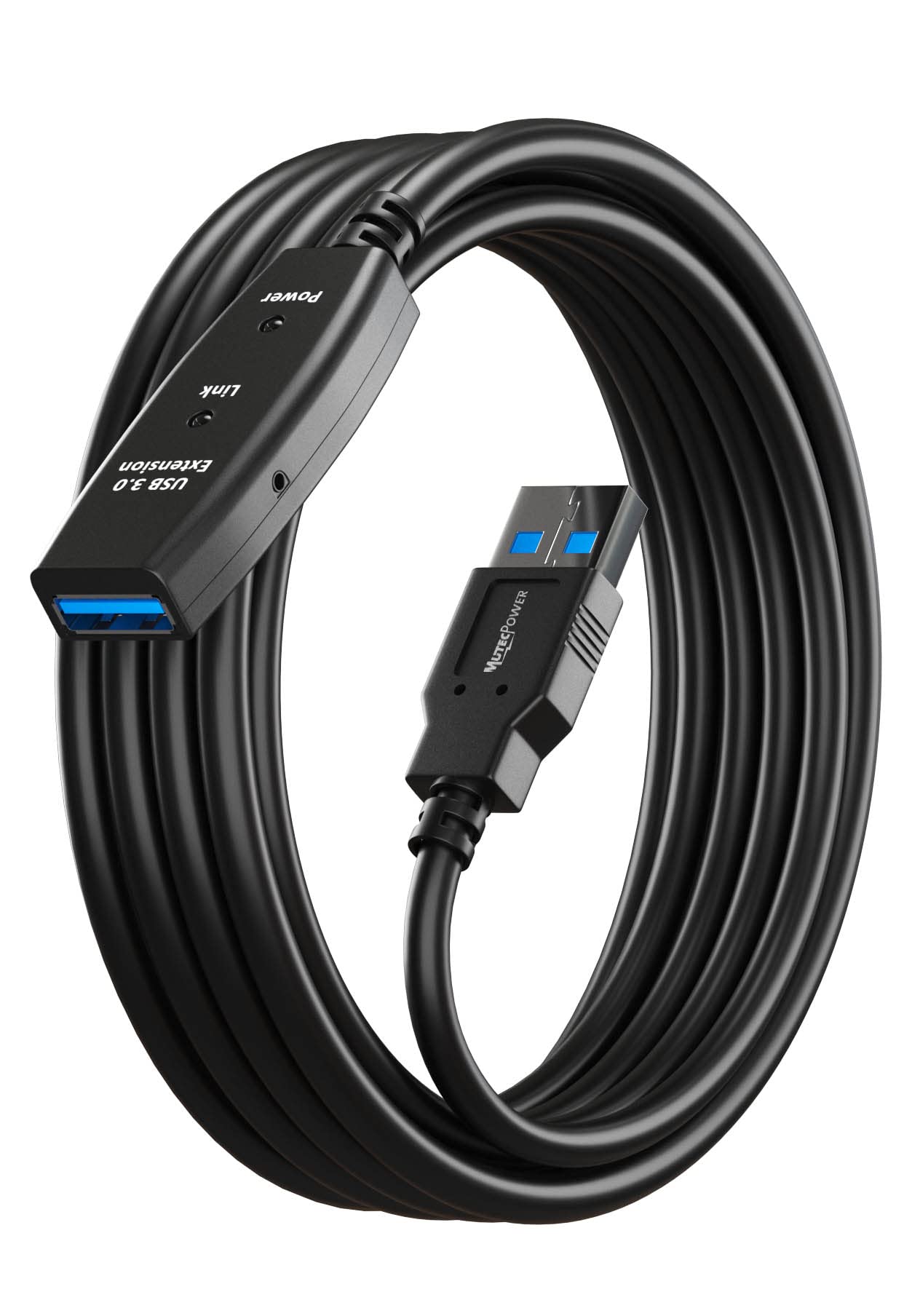 Mutecpower 24 Feet Active Usb Extension Cable 3.0 Male To Female With A Extension Chipset Signal Booster   Active Extension/Repe
