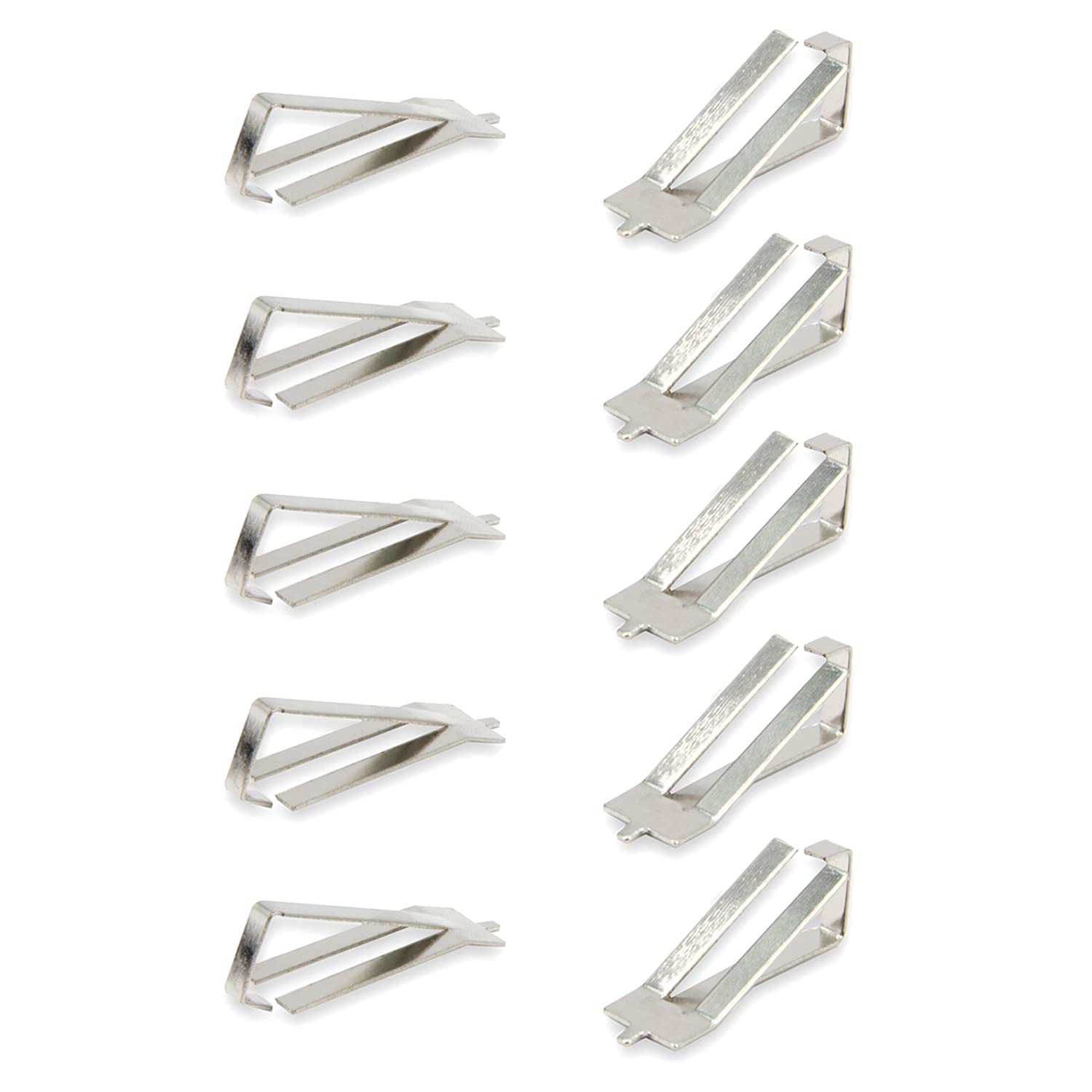 Zeberoxyz 10Pcs Glass Bed Spring Turn Clips,Stainless Steel Glass Bed Clips Platform Clamps Stable For Creality Ender 3 Pro, End