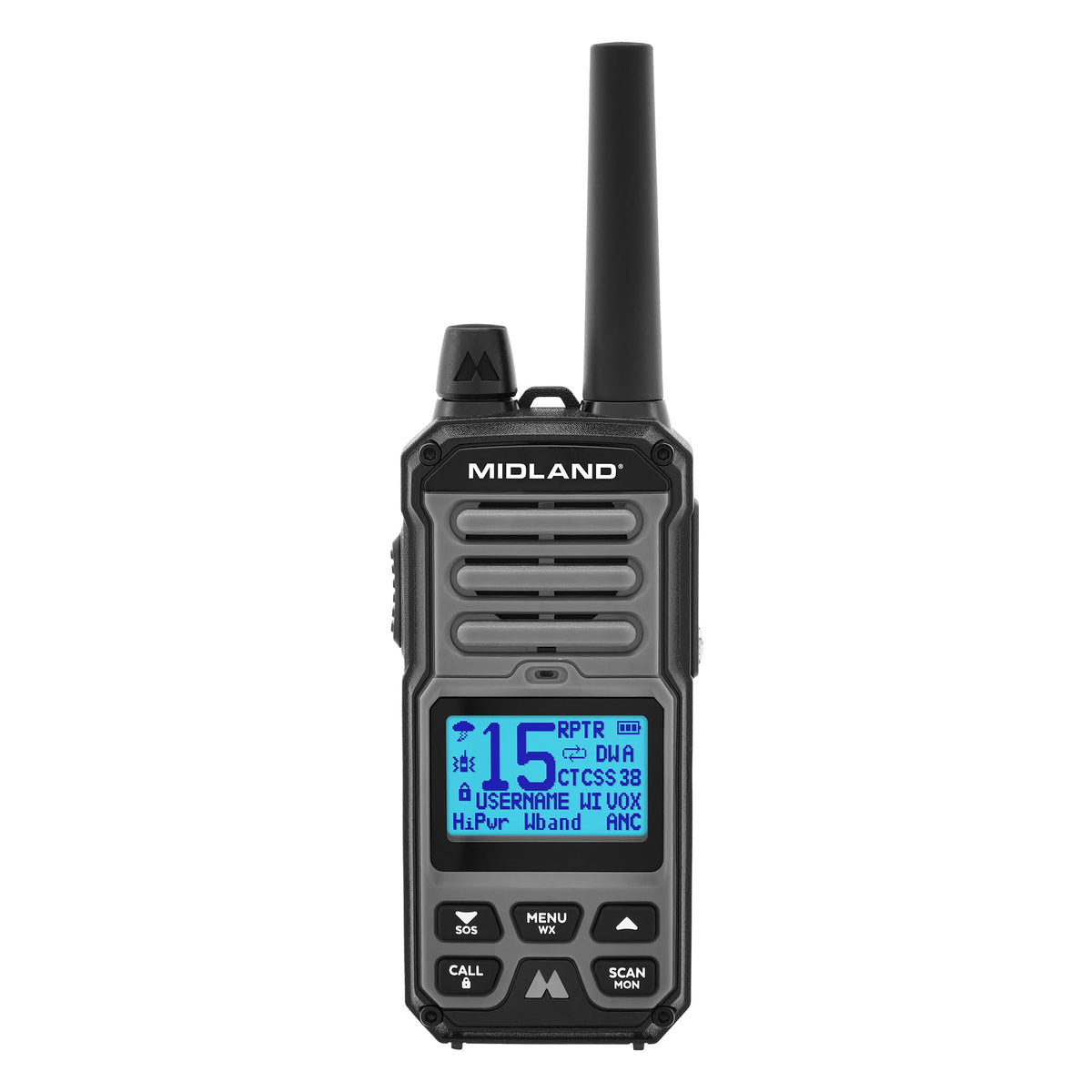 Midland Gxt67 Pro Gmrs Radio   Two Way Midland Walkie Talkie   Repeater Capable, Ip67 Waterproof, Active Noise Canceling, Hands 