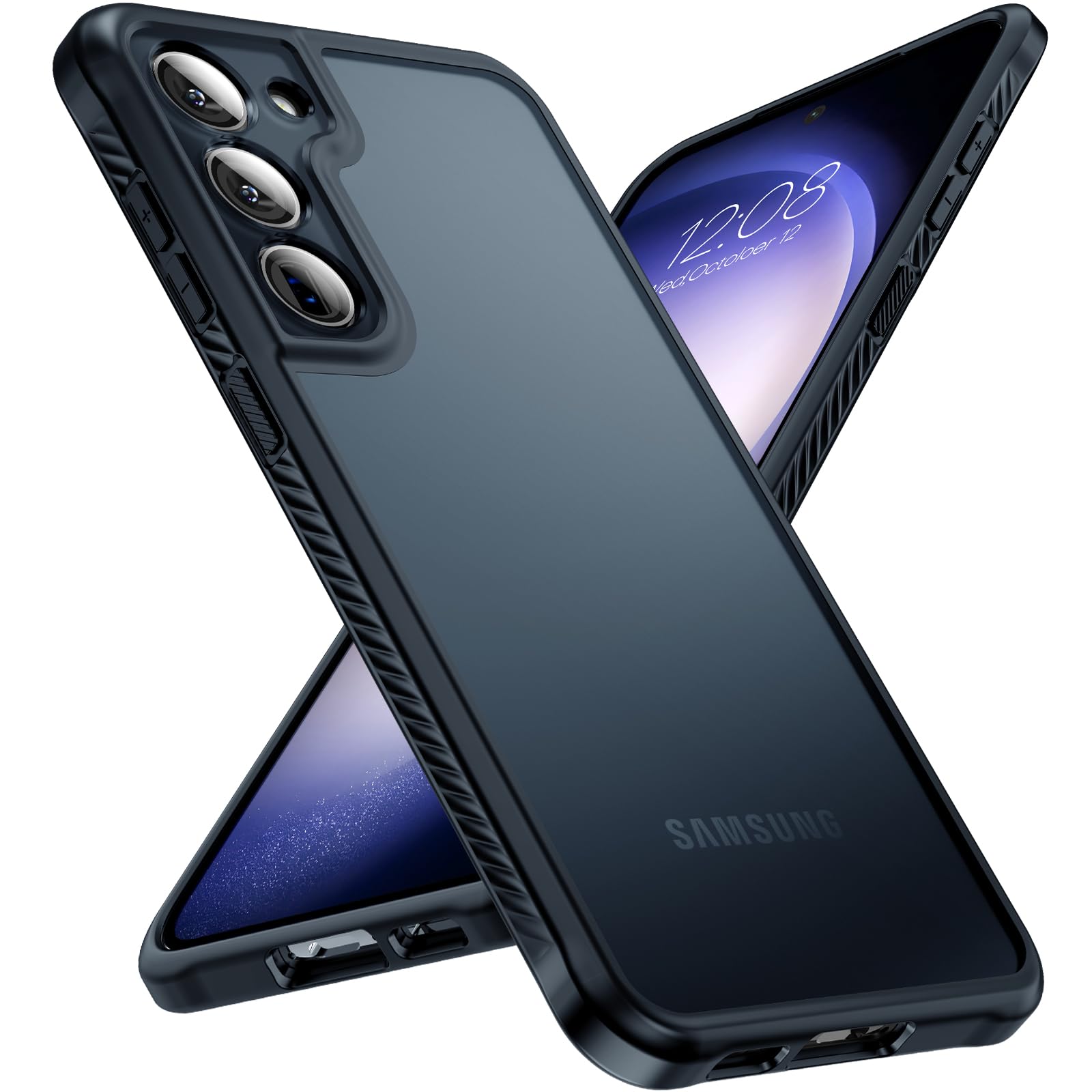 Tocol For Samsung Galaxy S23 Case, With 2 Pack Screen Protector [Upgraded Full Camera Protection] [Military Grade Drop Tested] T