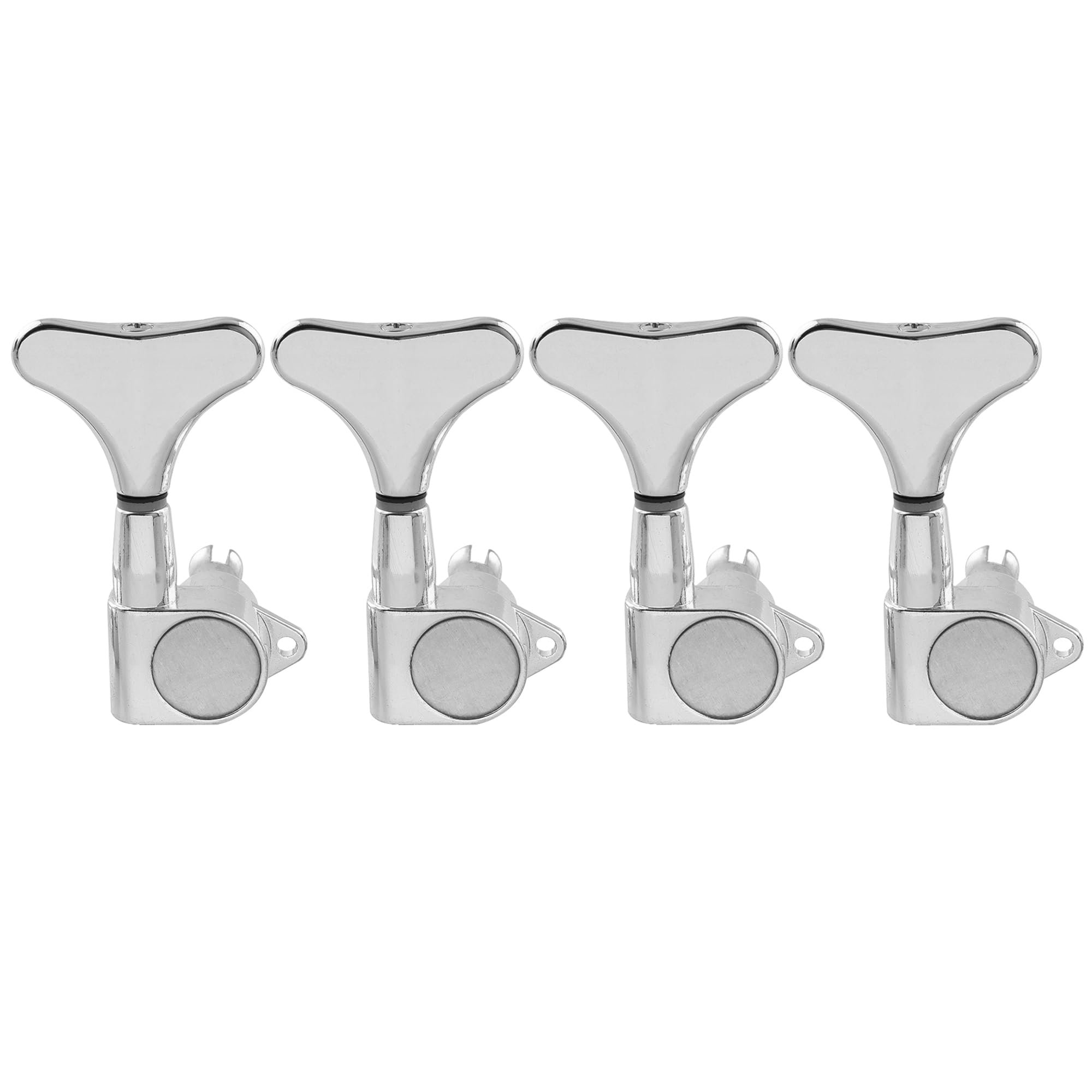 Musiclily Pro 4 in Line Sealed Electric Bass Tuners Machine Heads Tuning Keys Pegs Set for 4 String Precision Jazz Bass, Chrome