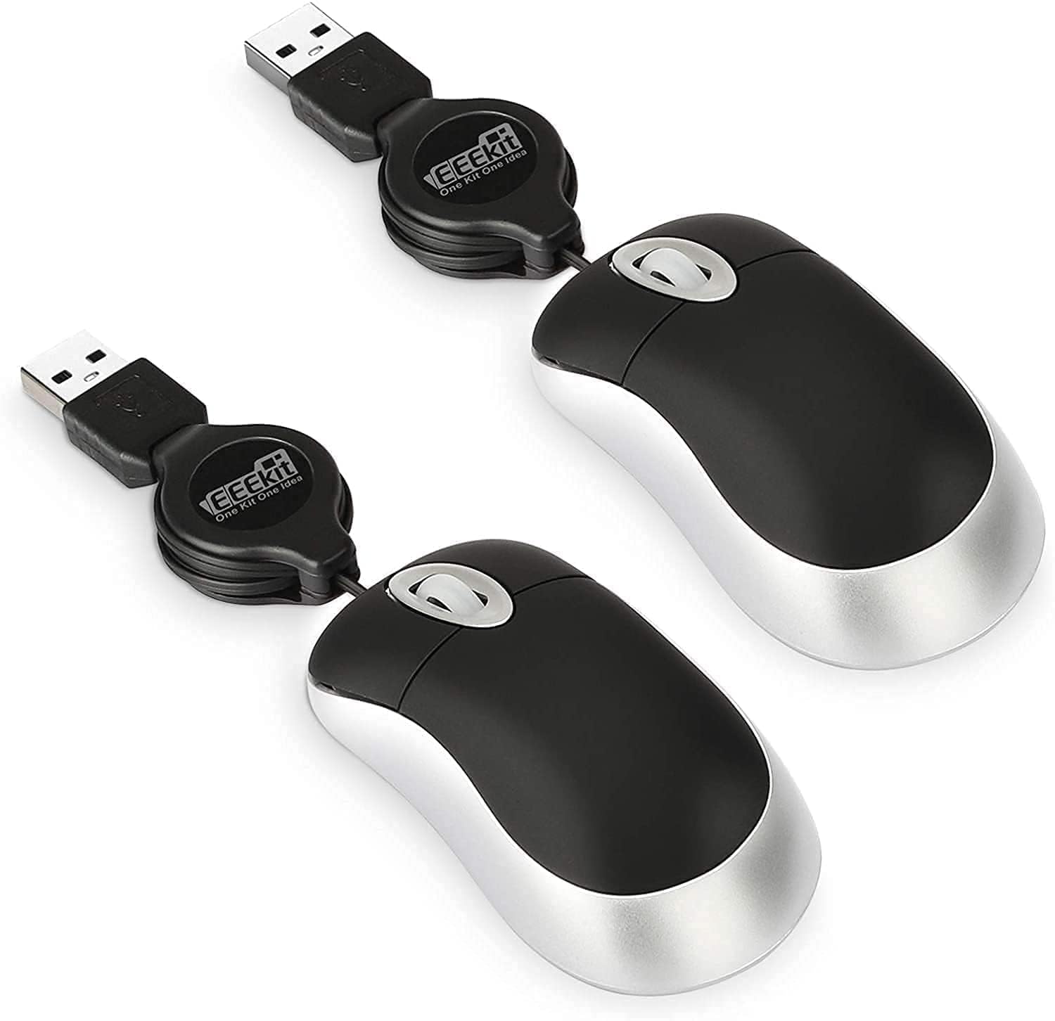 EEEKit Ultra Compact 3Button USB Mouse, Black, 3 x 1.57 x 0.98 in