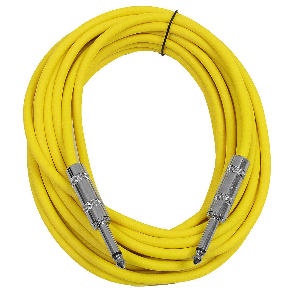 Seismic Audio - Sastsx-25 - 25 Foot Ts 1/4'' Guitar, Instrument, Or Patch Cable Yellow