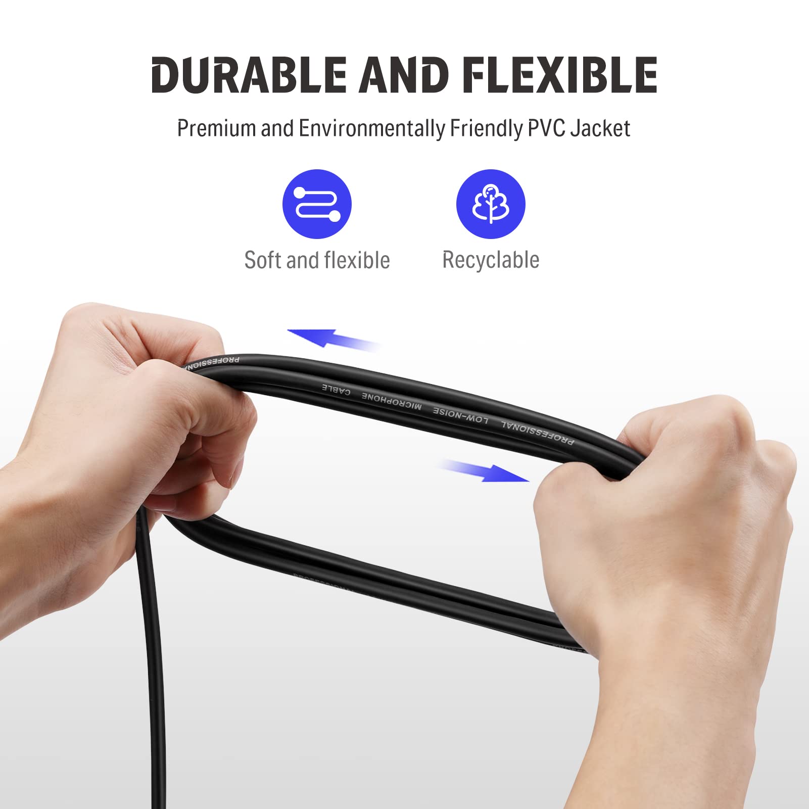Donner 15 Ft Trs Cable, Balanced Stereo Audio Patch Cable   Sturdy No Hum 1/4    Male Right Angle To 1/4    Trs Male Straight Co