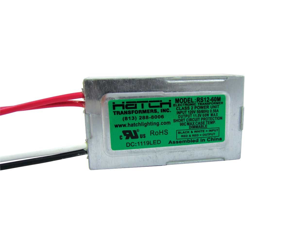 60 Watt Max.   Led Driver   Dimmable   120 Input Voltage   12 Output Voltage   Hatch Rs12 60M Led