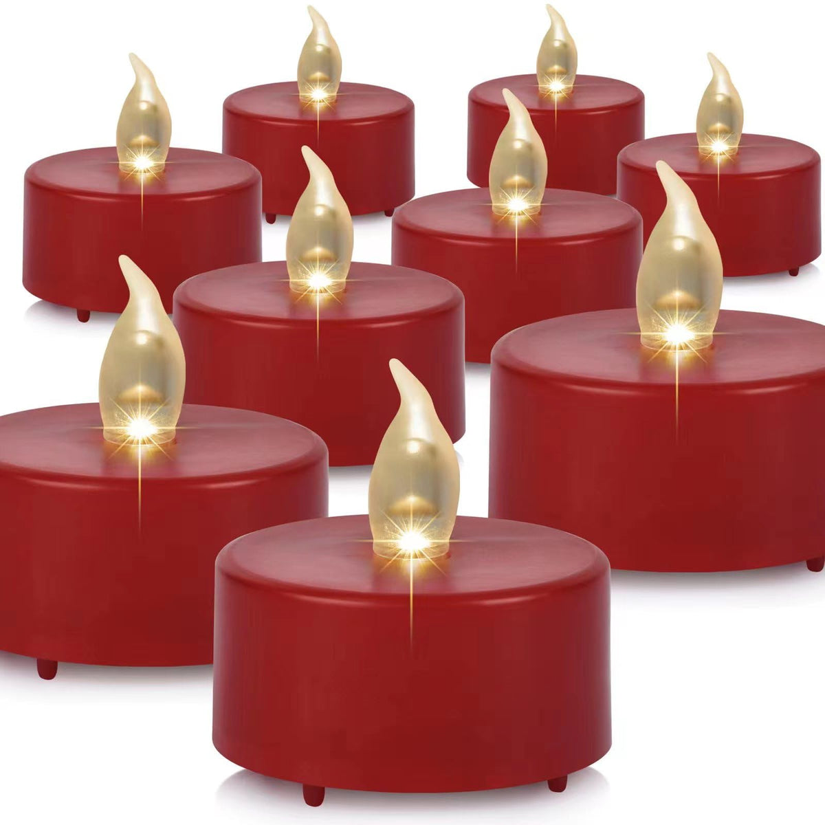 Flameless Tea Lights Candles 24 Pack Led Battery Operated Electric Votive Fake Candles Realistic Flickering And 200+ Hours Long 