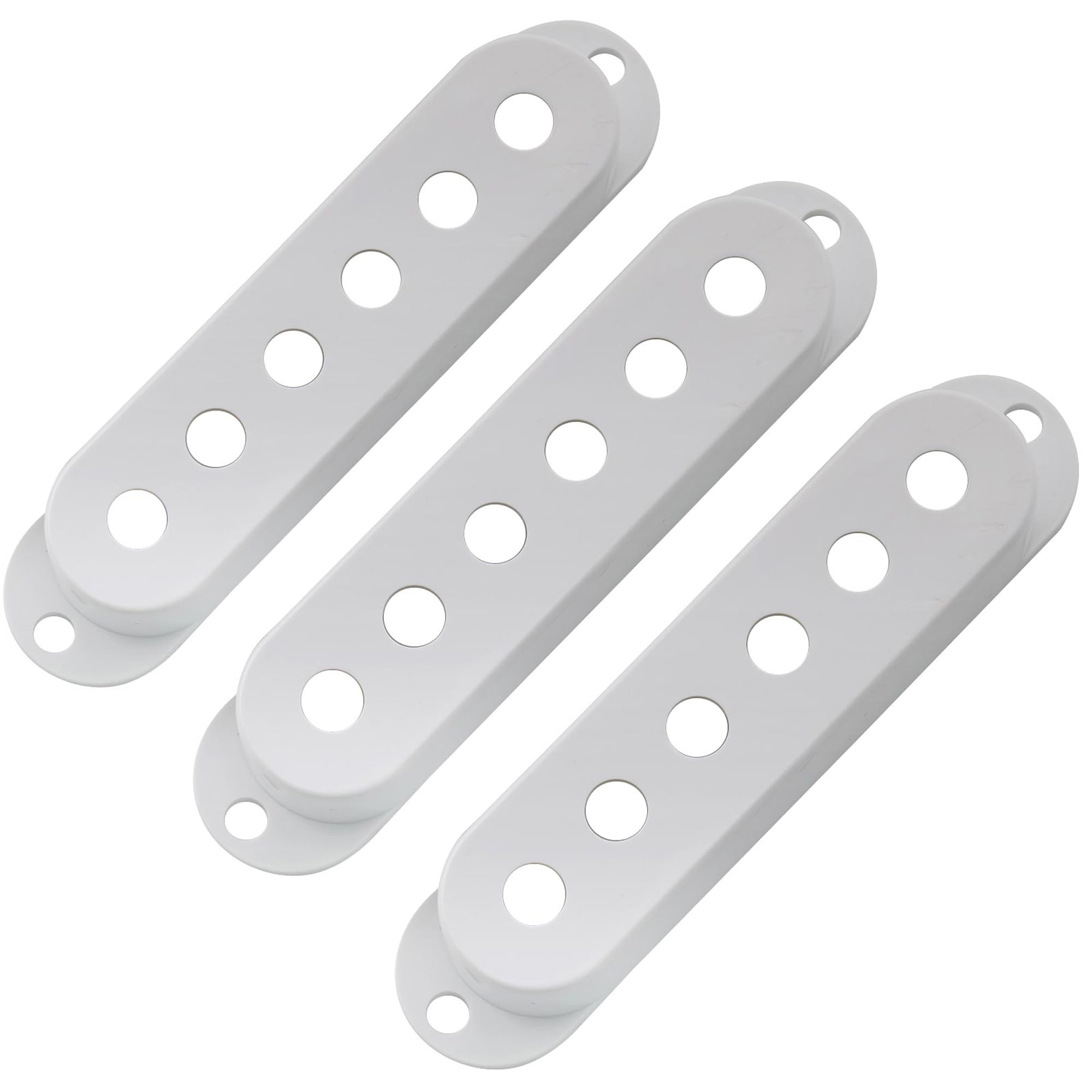 Musiclily Pro Plastic Guitar Single Coil Pickup Covers For Usa/Mexico Strat, White (Set Of 3)