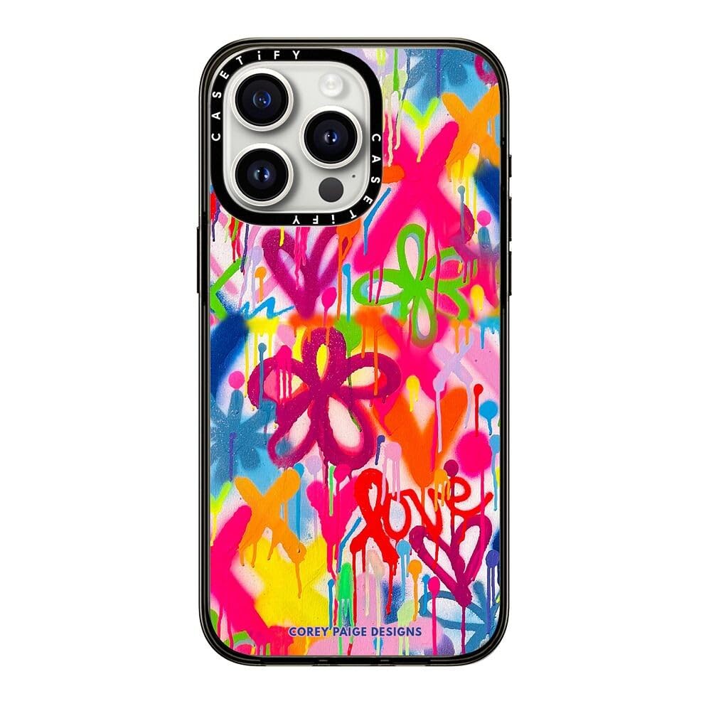 Casetify Compact Case For Iphone 15 Pro Max [2X Military Grade Drop Tested / 4Ft Drop Protection]   Graffiti Street Style   Clea