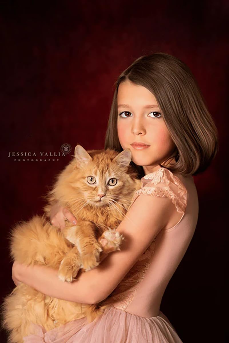 Kate 7X5Ft Red Photography Backdrop Headshots Vintage Red Portrait Textures Photo Fabric Background Studio Props