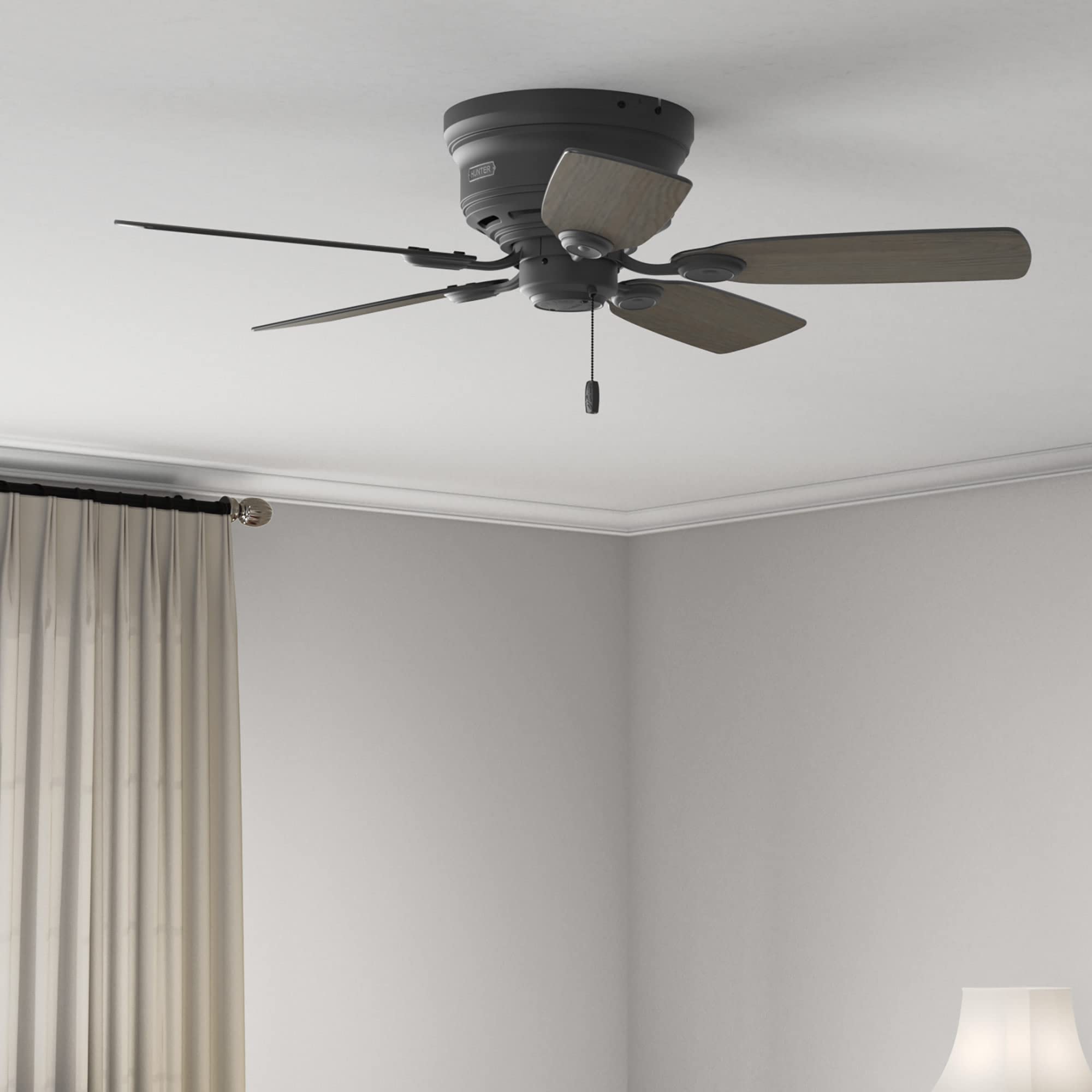 Hunter Fan Company 52392 Low Profile Ceiling Fan, Matte Black