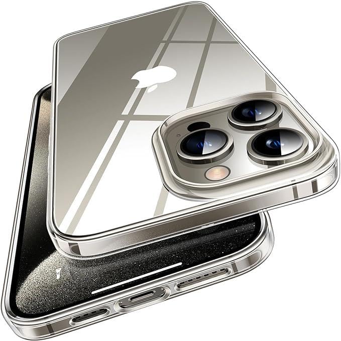 Torras Clear Case For Iphone 15 Pro Max Case, [Ultra Thin] [Anti Yellowing] [Military Drop Protective] Slim Soft Silicone Tpu Co