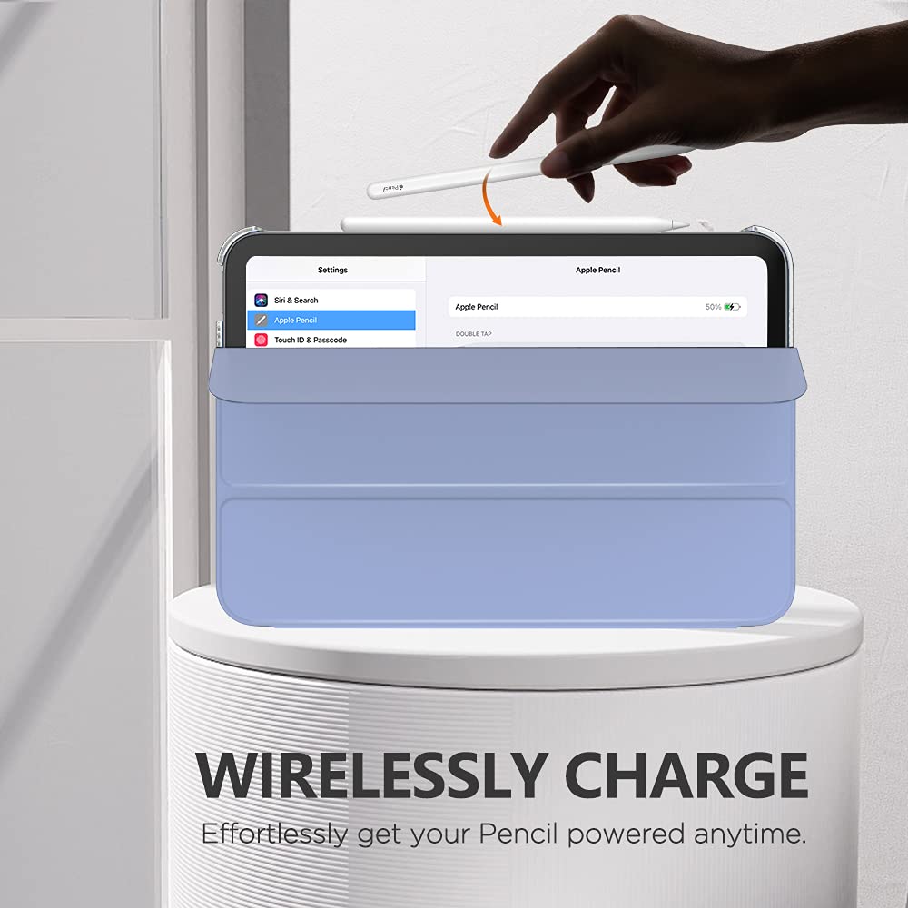 MoKo for iPad Mini 7 (A17 Pro) Case 2024,iPad Mini 6 Case 2021,8.3 inch iPad Mini 7th/6th Generation Case,Slim Lightweight Hard Back Shell Stand Cover for iPad Mini 2024 with Touch ID, Grayish Purple