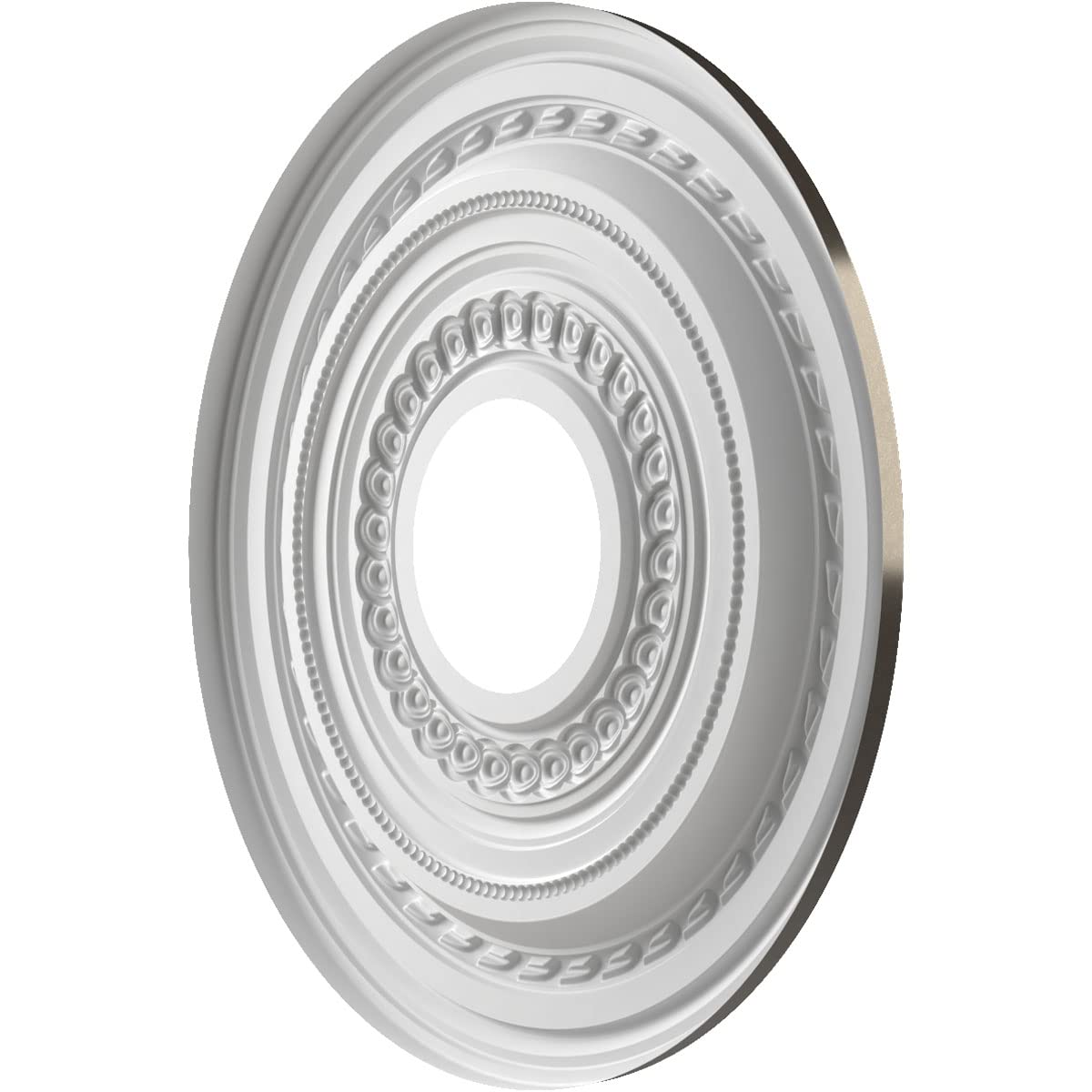 Ekena Millwork Cmp13Cocch Cole Thermoformed Pvc Ceiling Medallion (Fits Canopies Up To 4 1/4), 13Od X 3 1/2Id X 3/4P, Metallic C