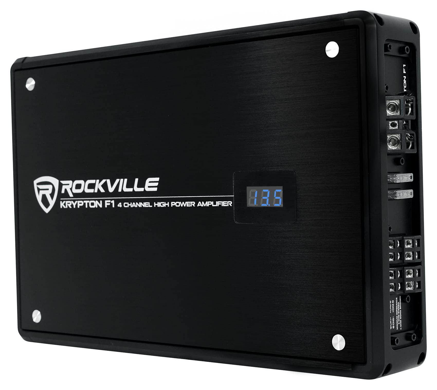 Rockville Krypton F1 1600W Peak / 400W Rms 4 Channel Amplifier Car Audio Amp