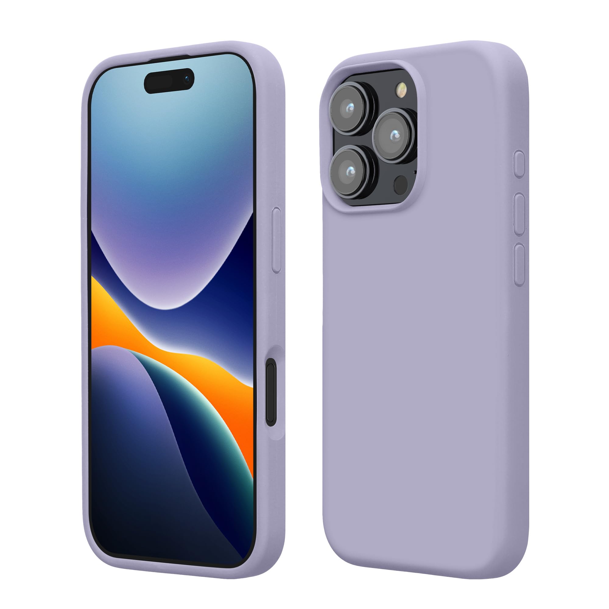 kwmobile Case Compatible with Apple iPhone 16 Pro Case - TPU Silicone Phone Cover with Soft Finish - Light Lavender