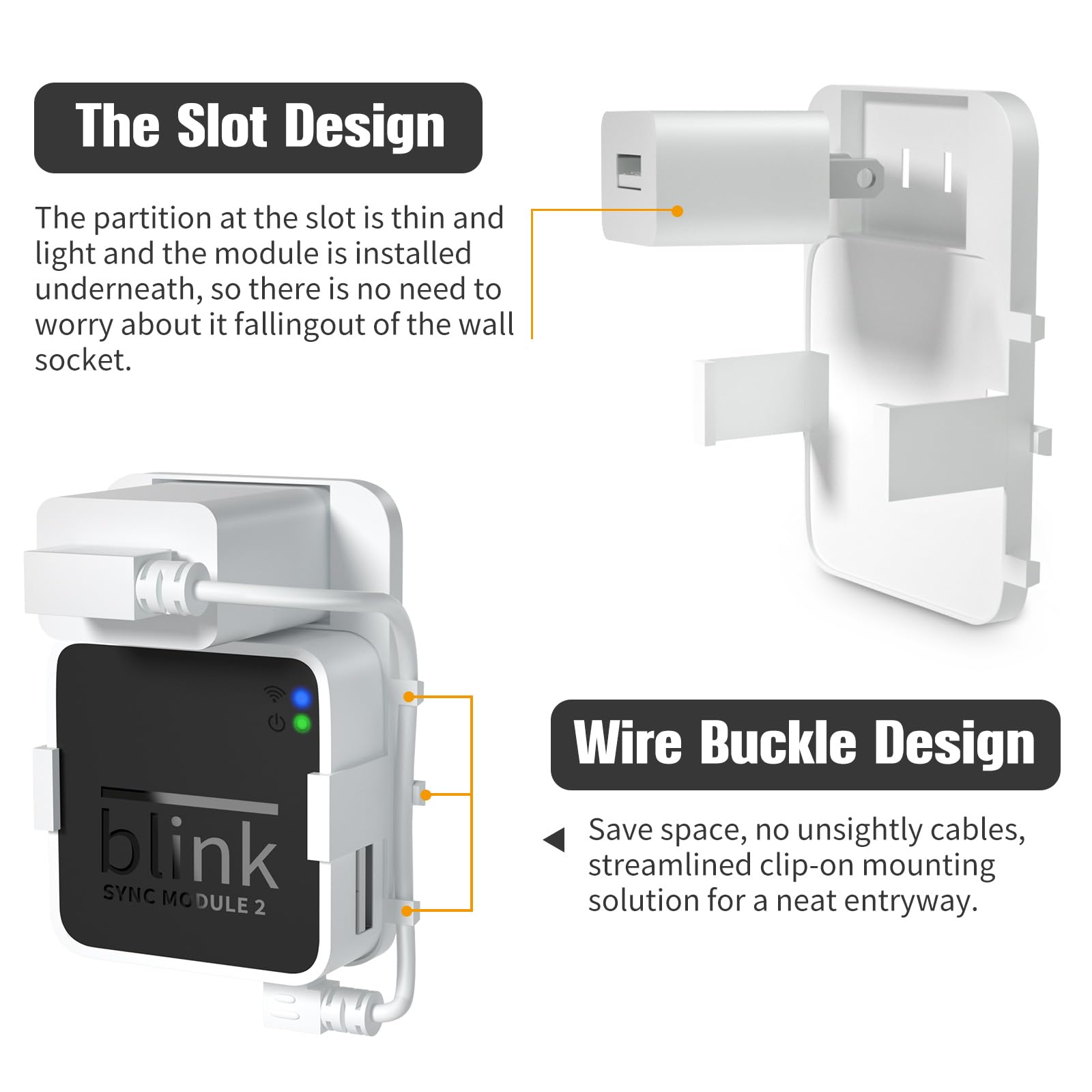256Gb Usb Flash Drive, Outlet Wall Mount Holder For Blink Sync Module 2 With Short Cable Save Space,Mount Bracket For Blink Outd