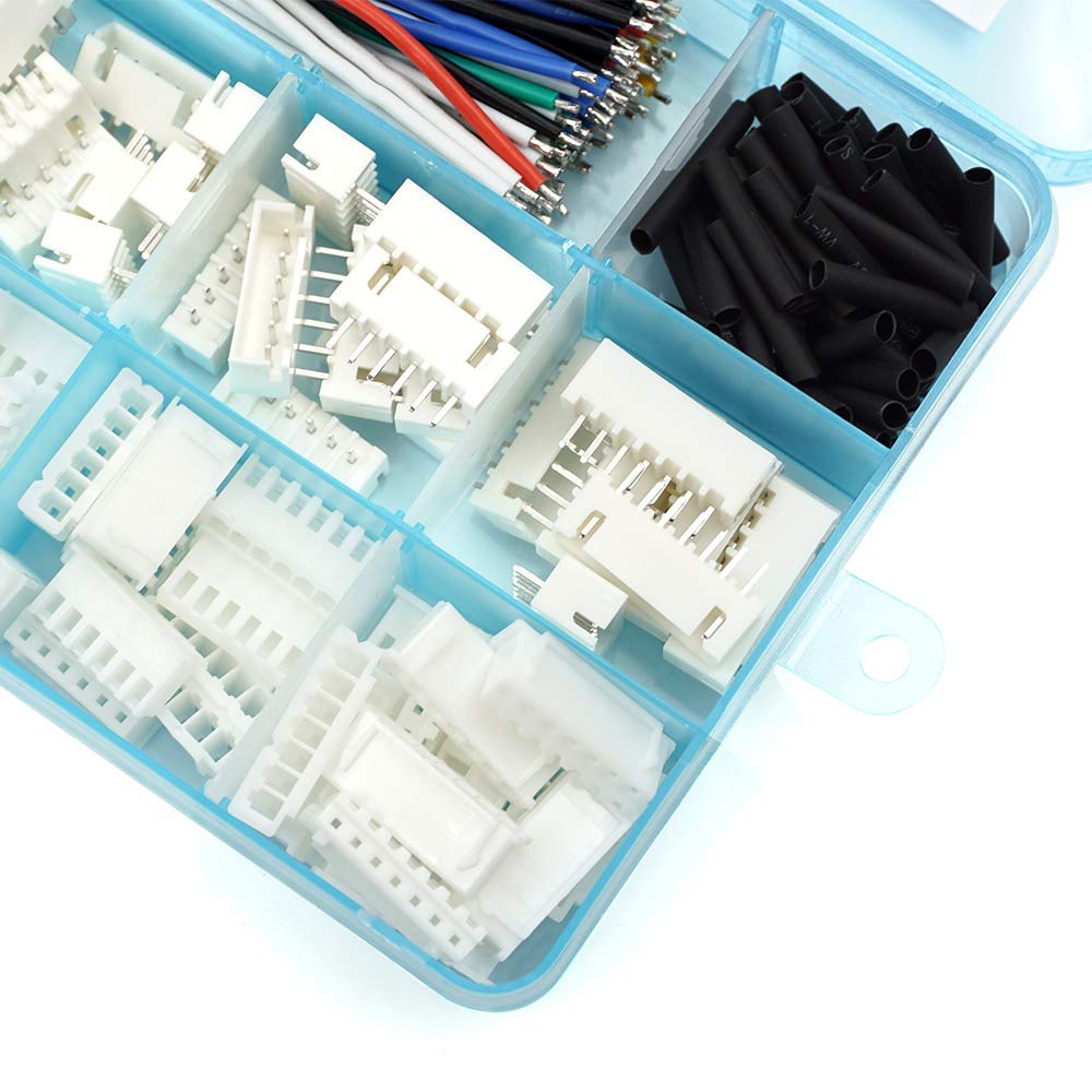 2.54Mm Xh Connector Socket Kit With Pre Crimped Cable Wire 2/3/4/5/6/7 Pin Housing Jst Adapter Cable Male And Female Compatible