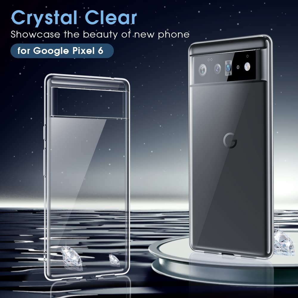 X-level Google Pixel 6 Slim Fit Ultra-Thin Clear TPU Mobile Phone Case with Anti-Slip Grip