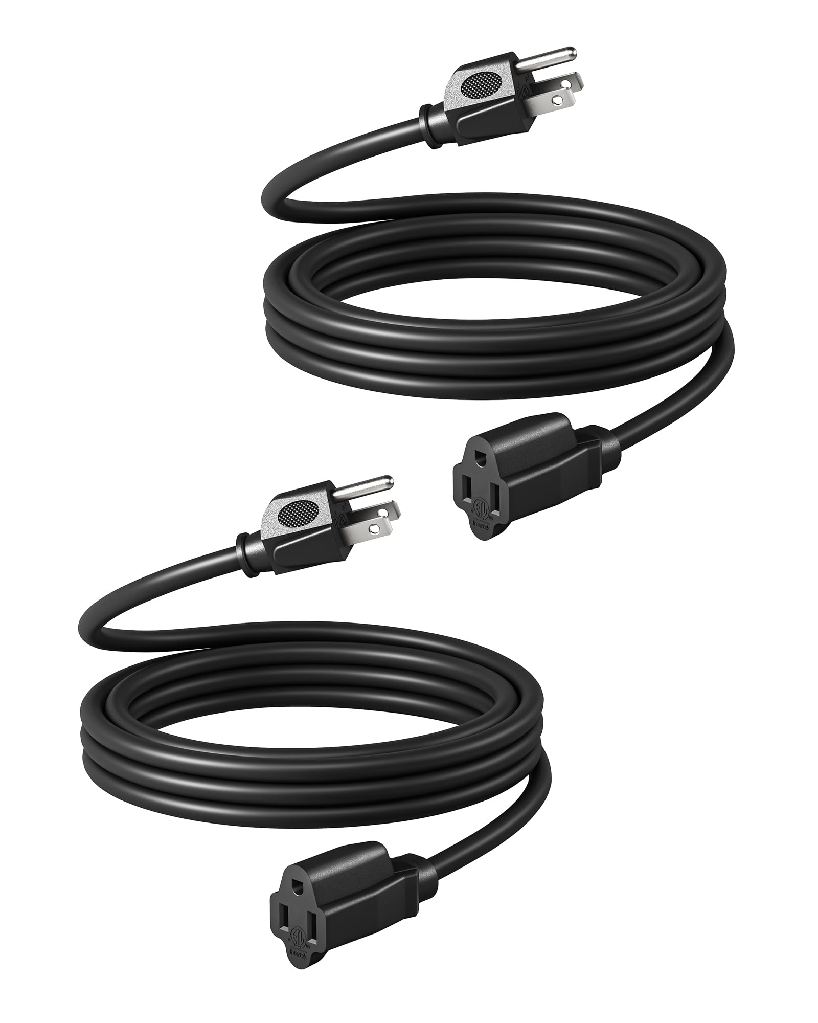 Dewenwils Extension Cord 10Ft, 14/3 Sjtw Weatherproof Power Cable For Indoor Outdoor Use, 3 Prong Heavy Duty Power Cord, Black,