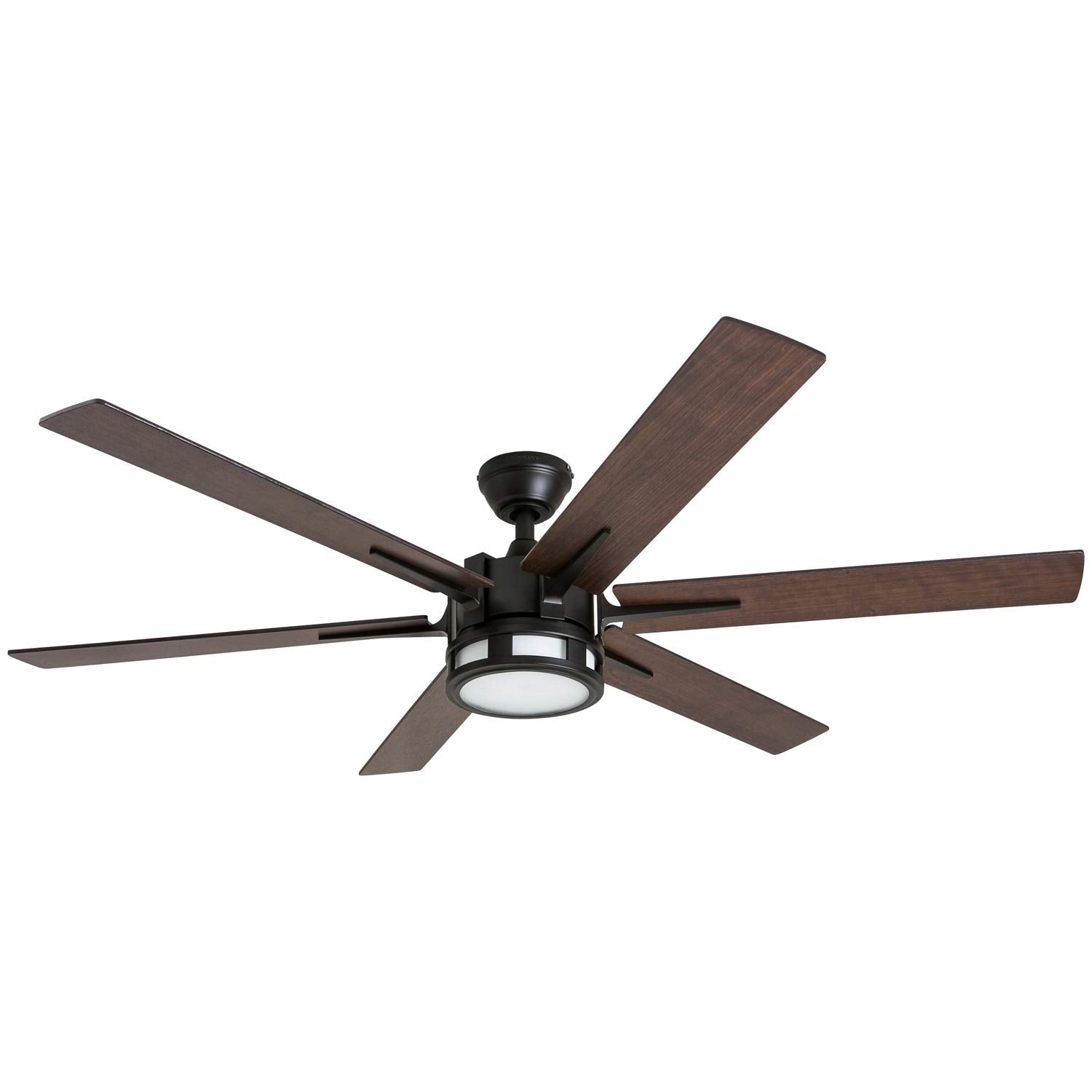 Honeywell Ceiling Fans Kaliza, 56 Inch Indoor Modern Led Ceiling Fan With Light And Remote Control, Dual Mounting Options, 6 Bla